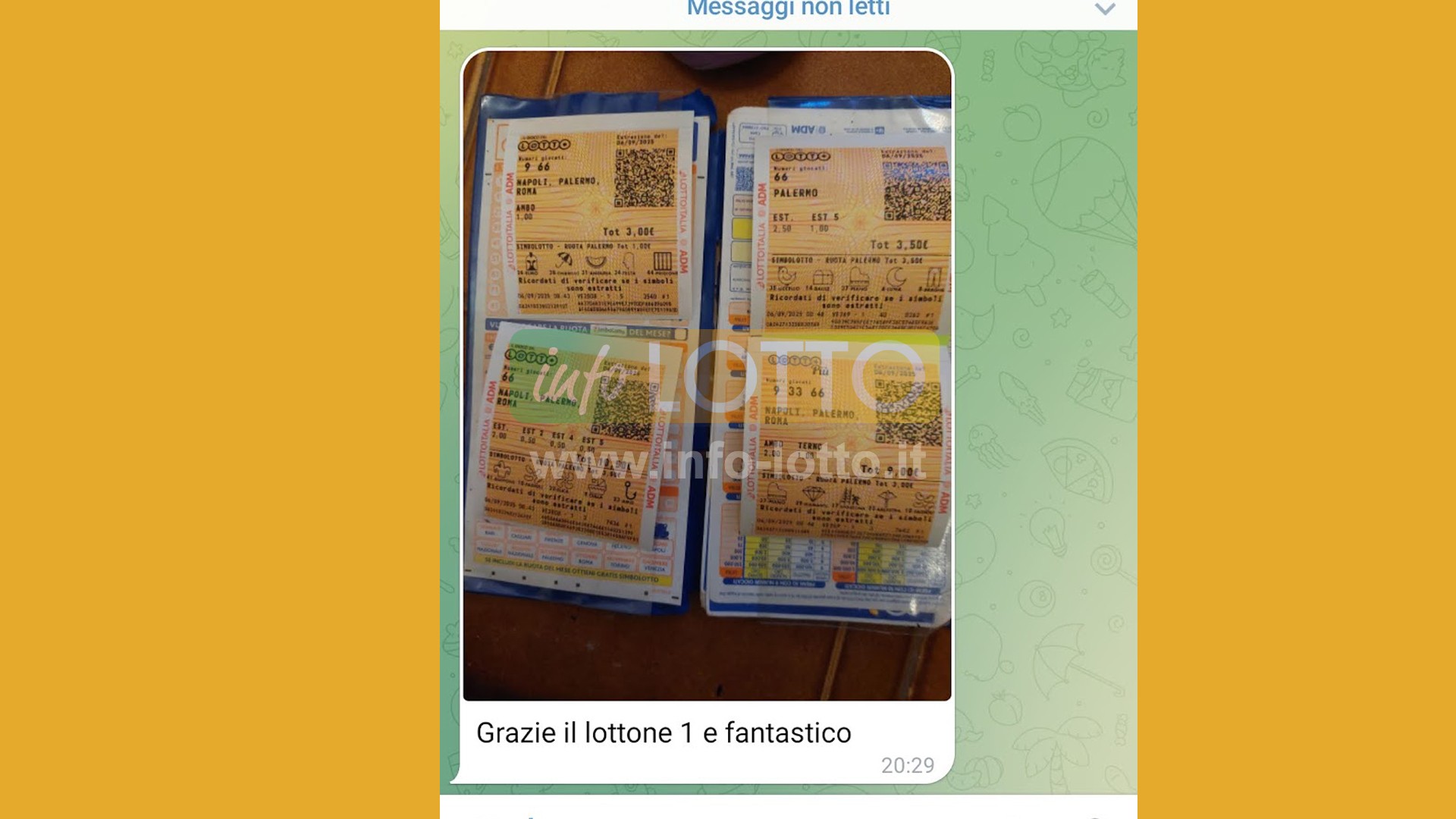 Vincita Settembre 2025