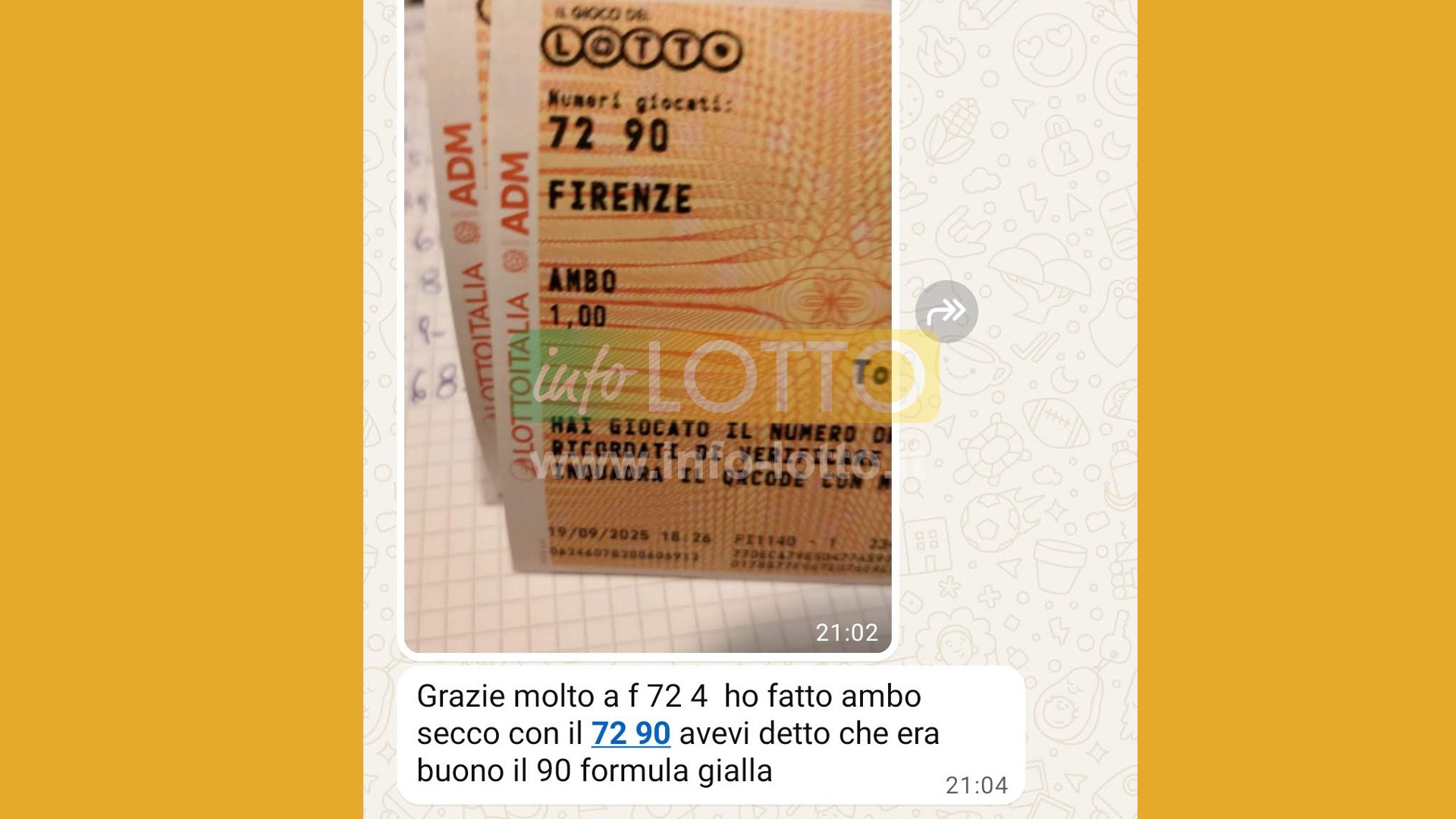 Vincita Settembre 2025