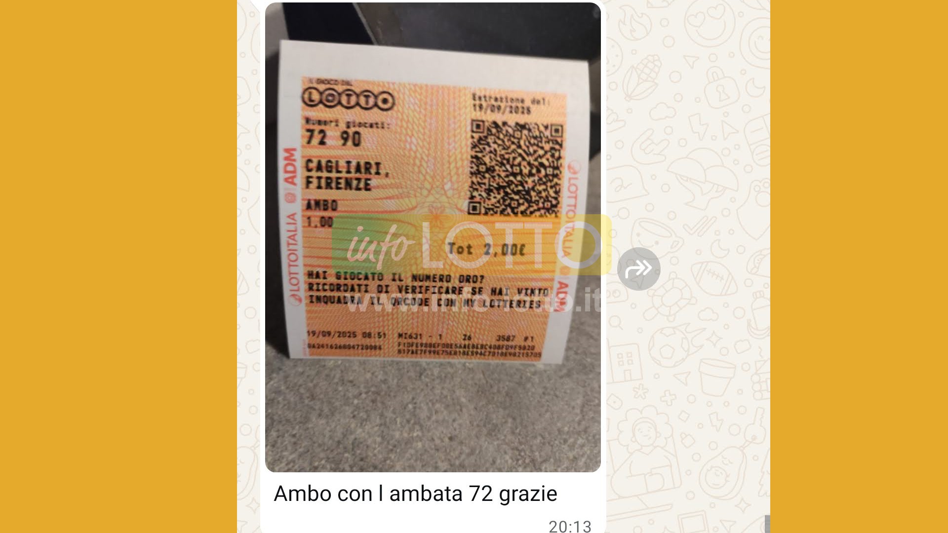 Vincita Settembre 2025