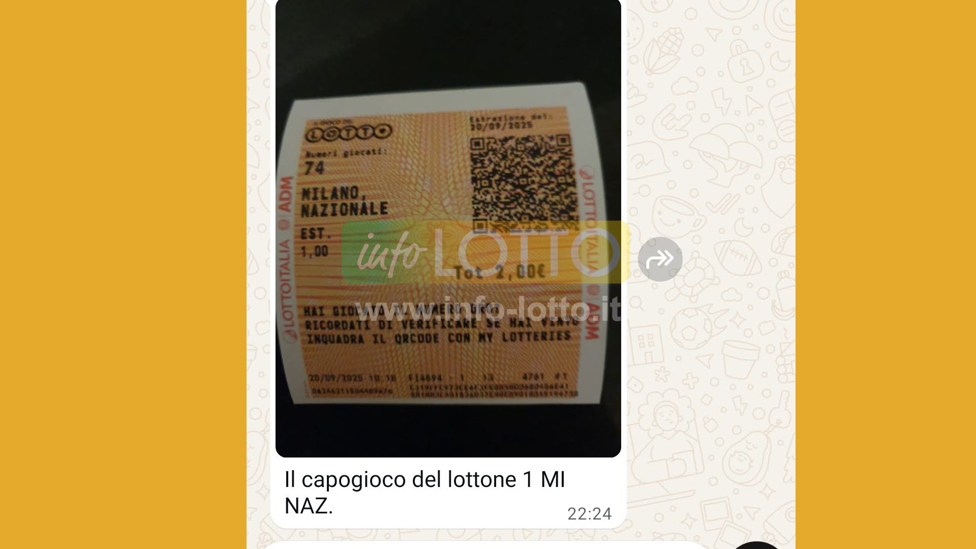 Vincita Settembre 2025