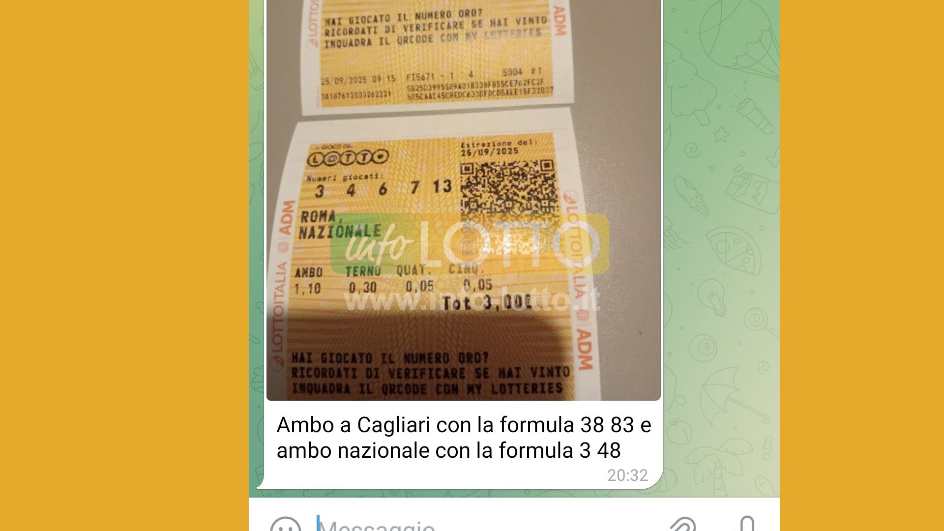 Vincita Settembre 2025