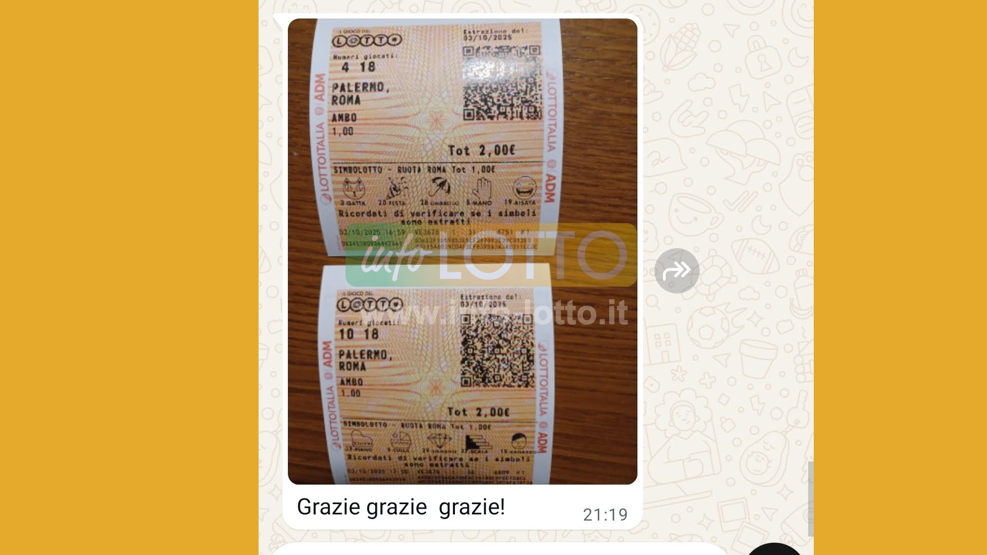 Vincita Ottobre 2025
