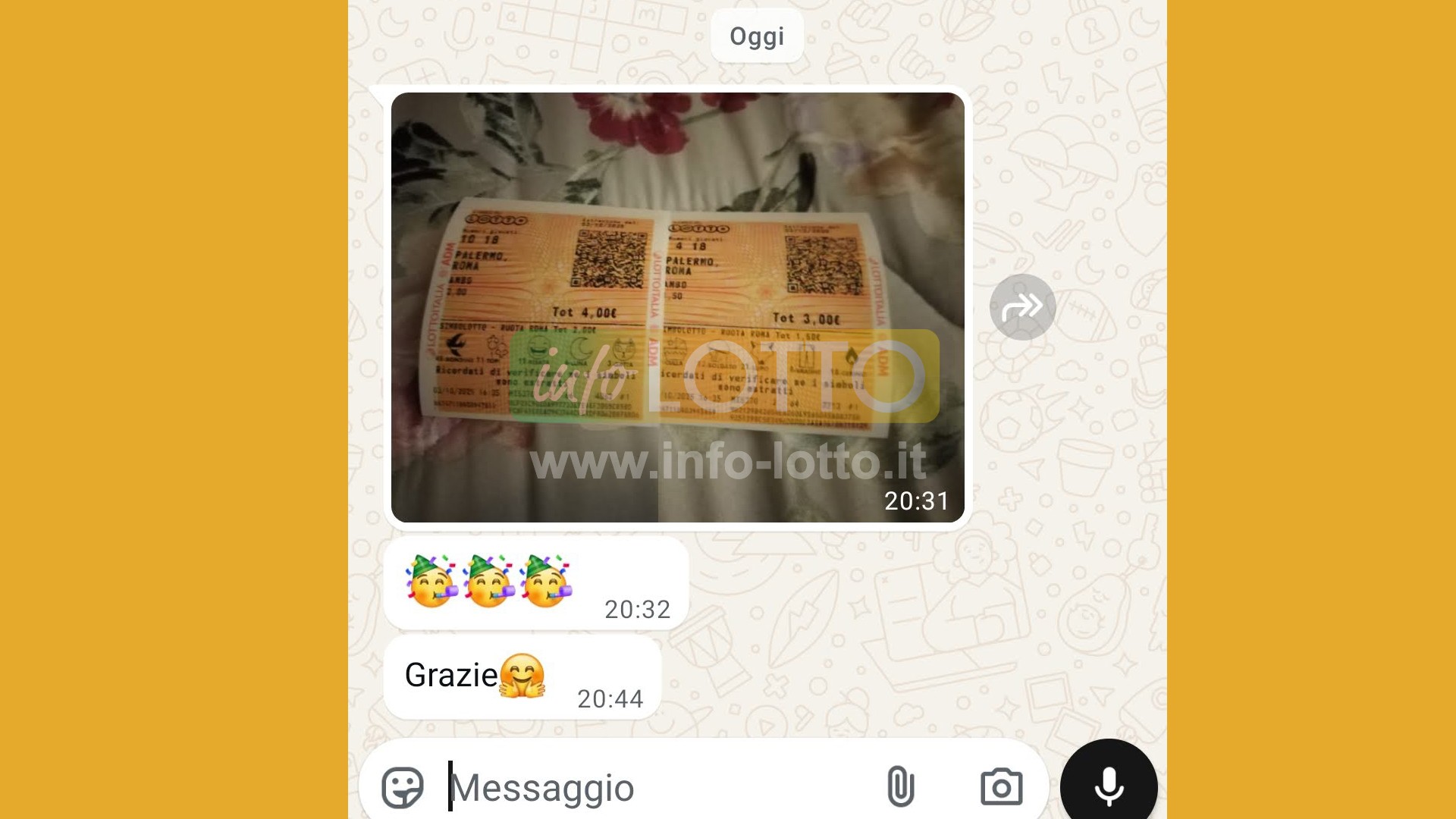 Vincita Ottobre 2025