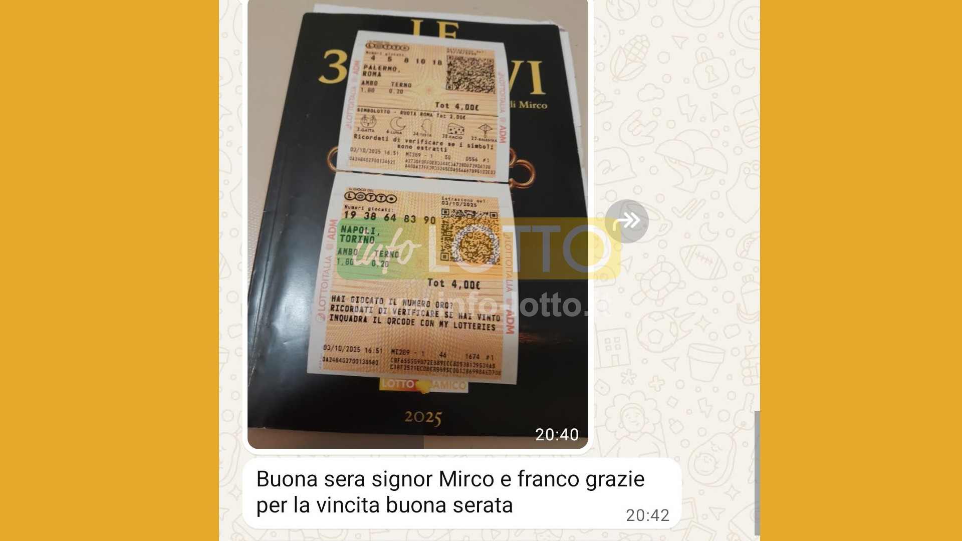 Vincita Ottobre 2025