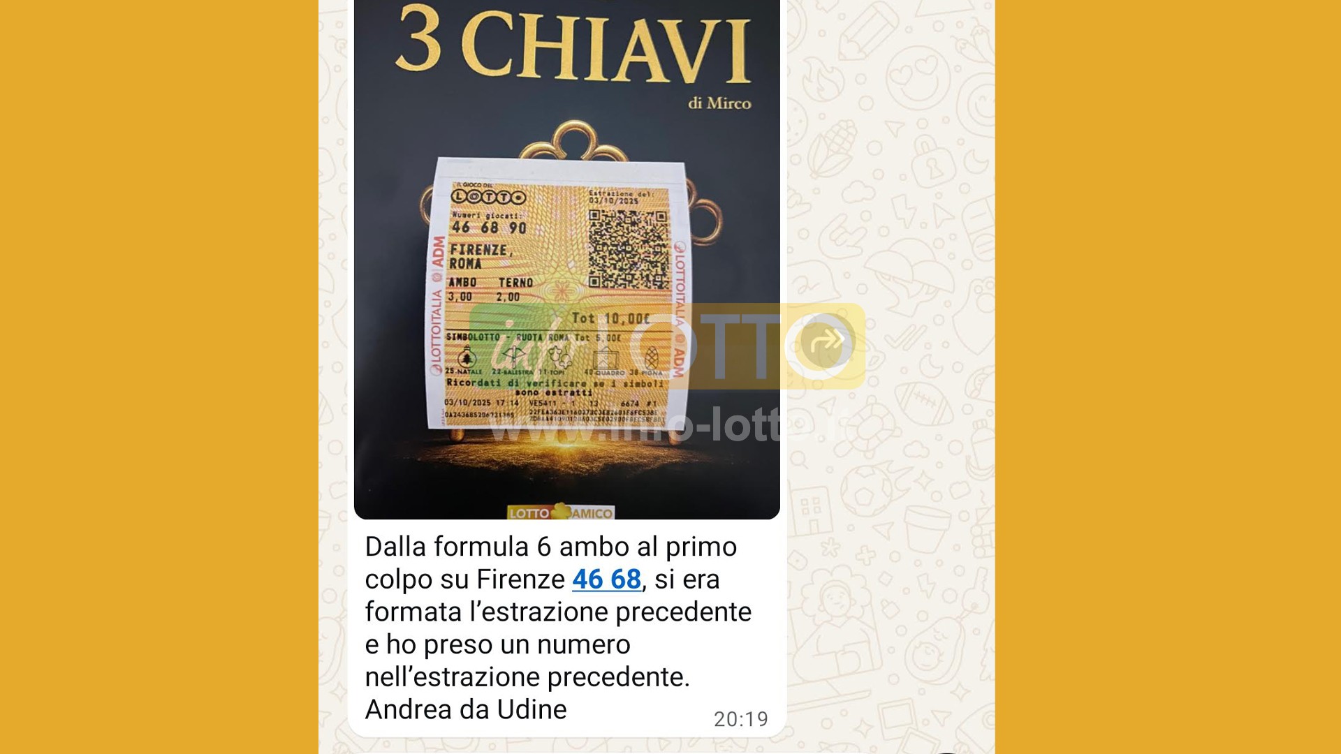 Vincita Ottobre 2025
