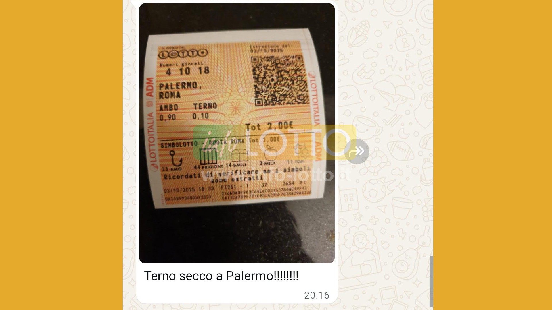 Vincita Ottobre 2025