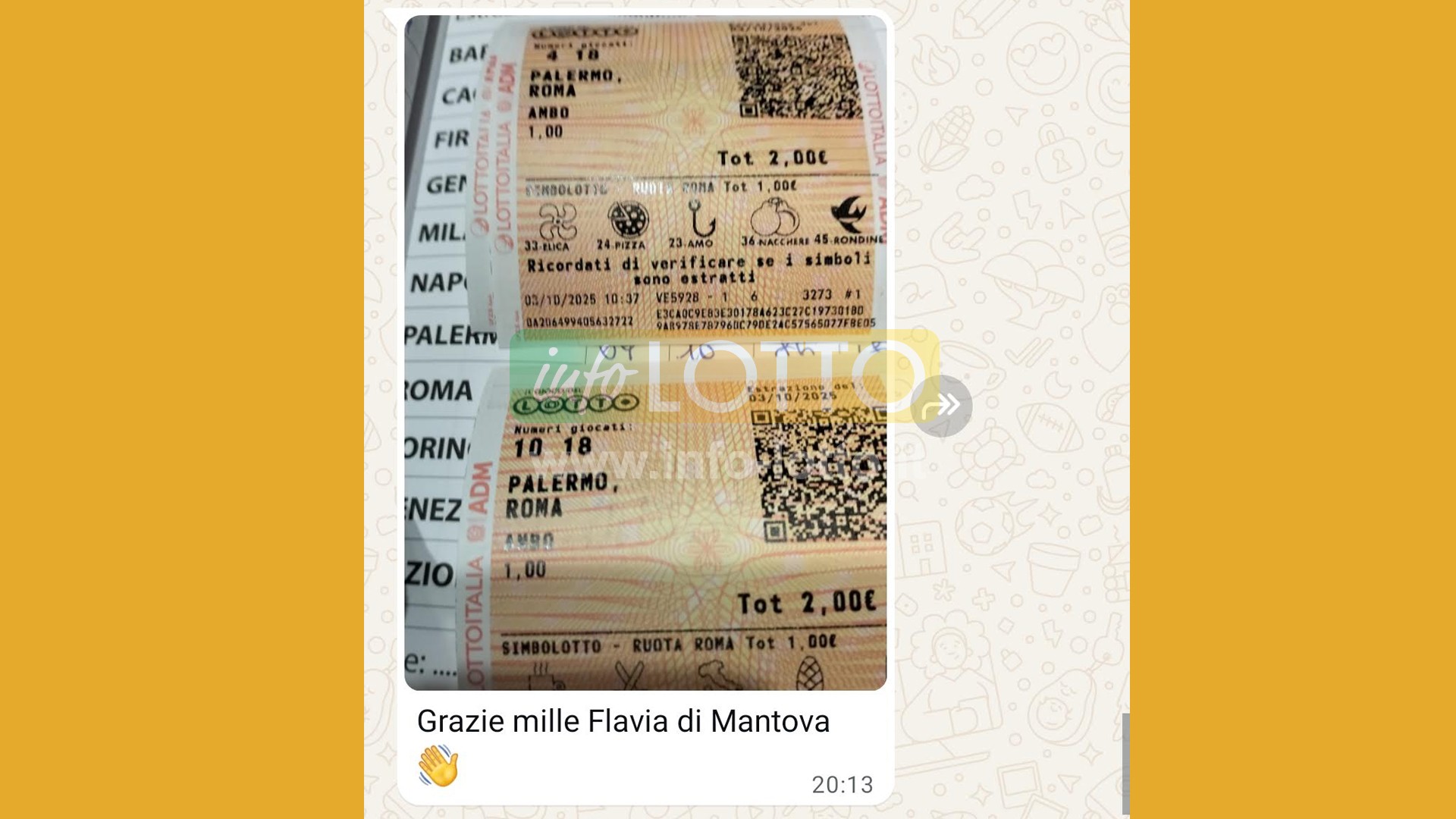 Vincita Ottobre 2025