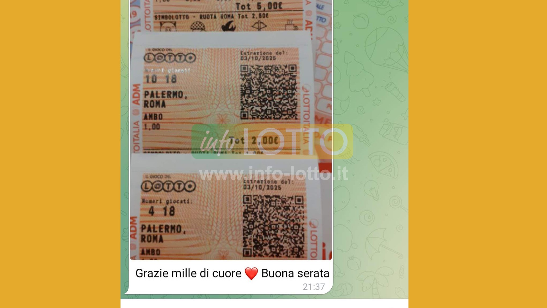 Vincita Ottobre 2025