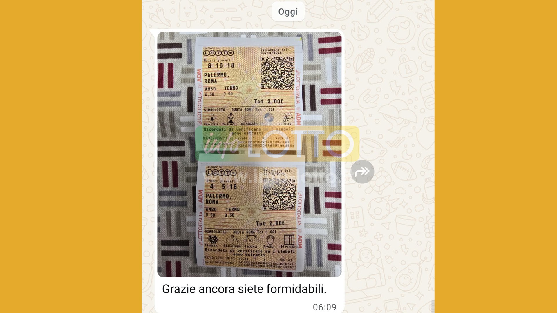 Vincita Ottobre 2025