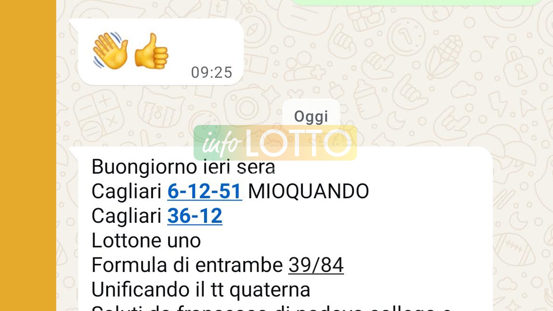 Vincita Ottobre 2025