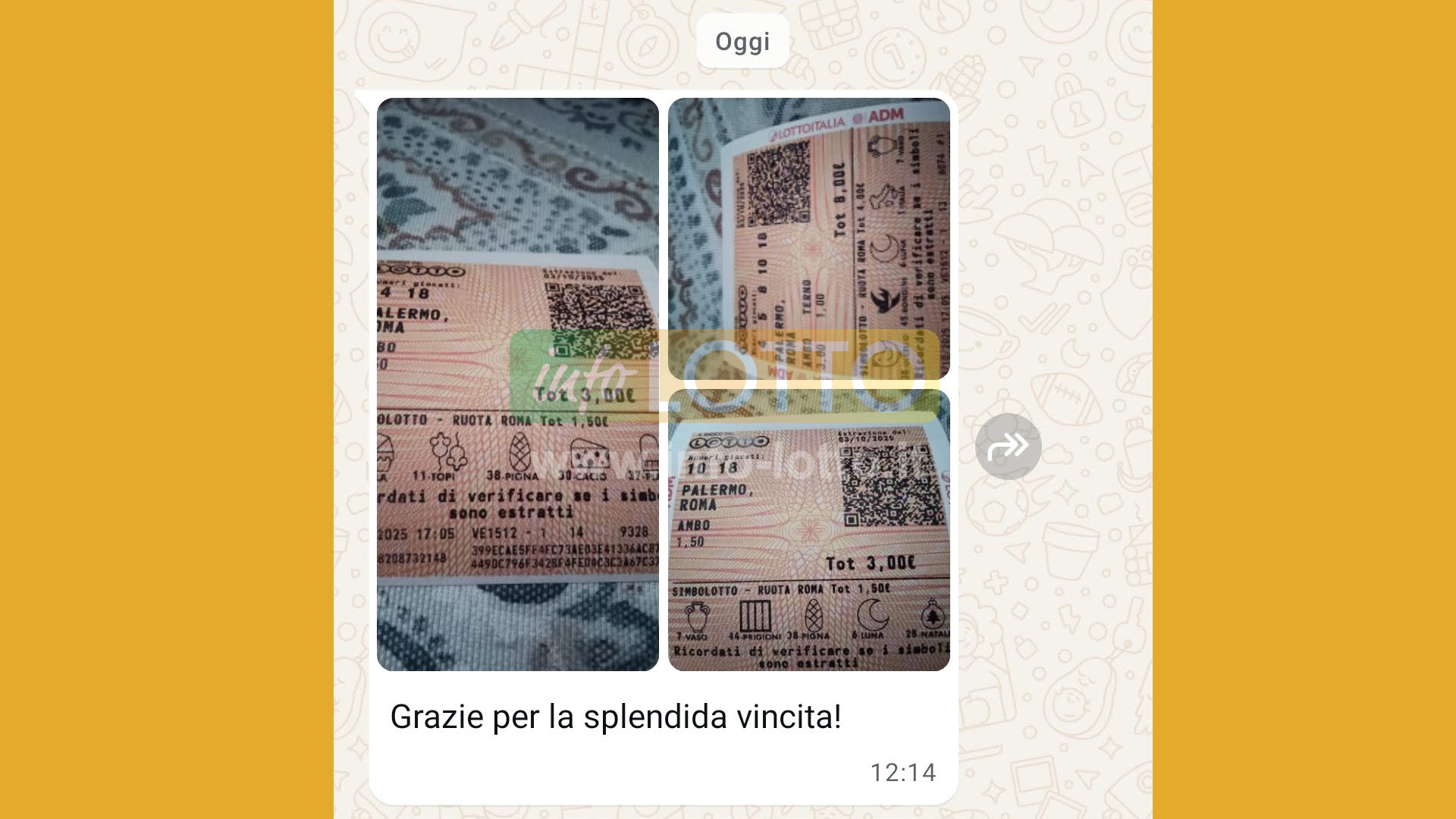 Vincita Ottobre 2025