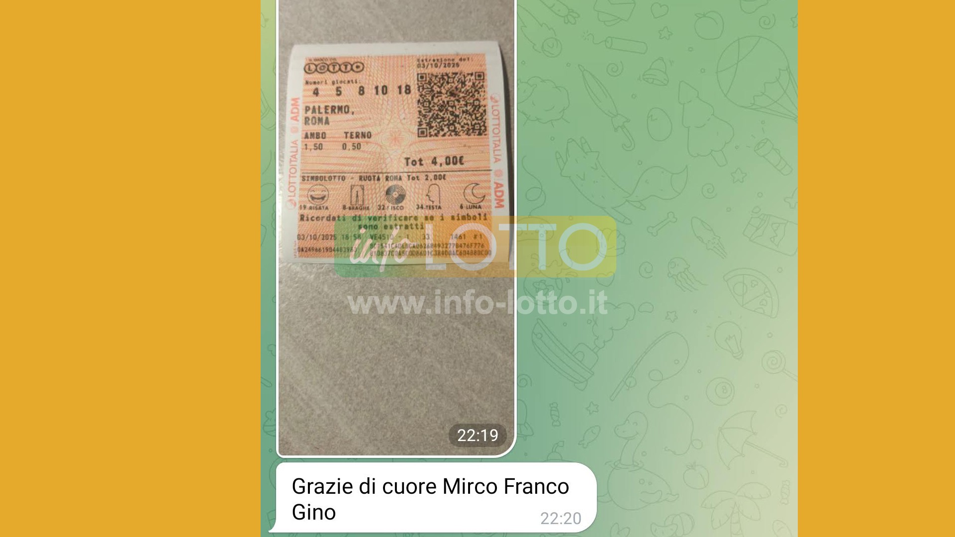 Vincita Ottobre 2025