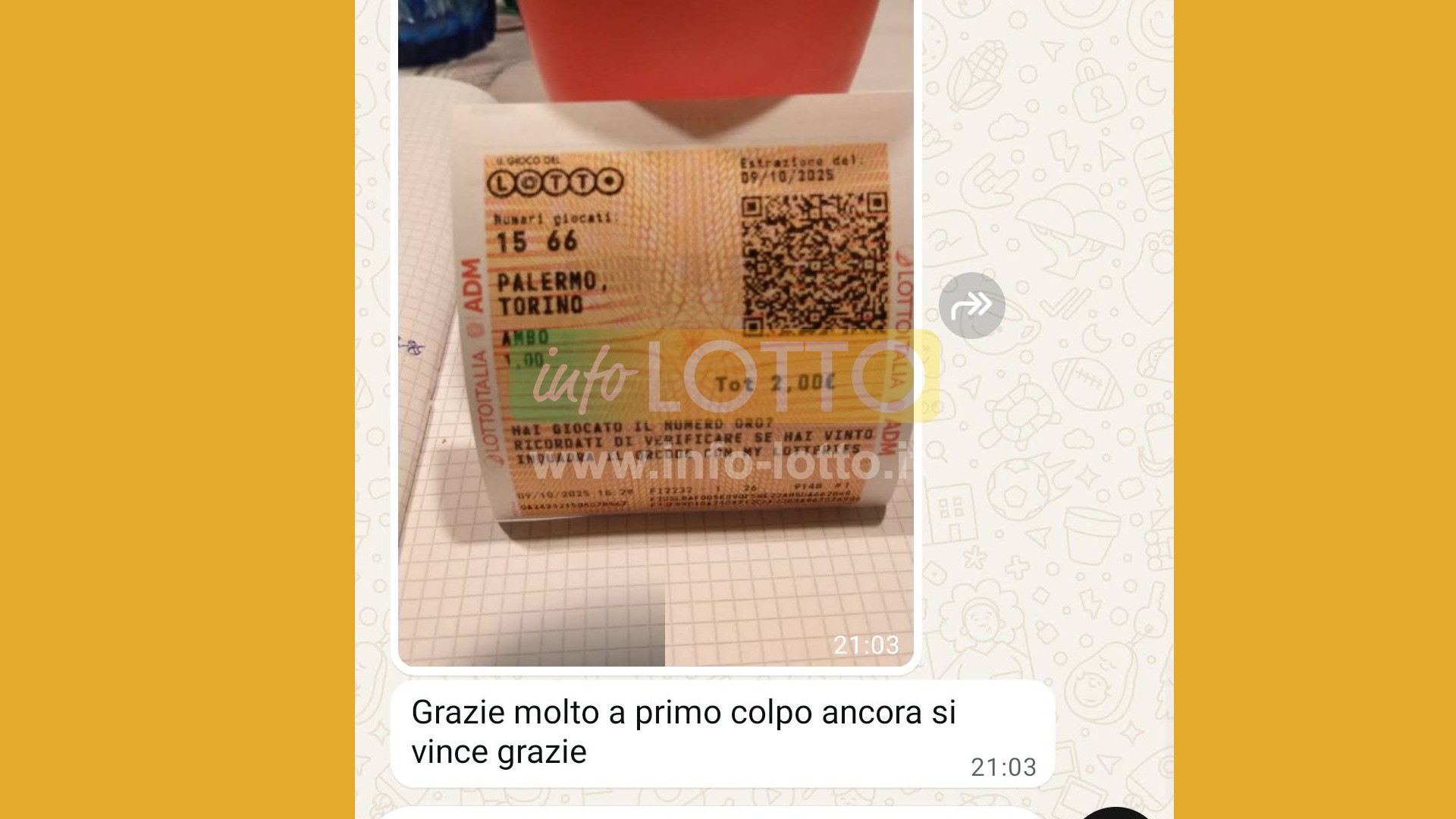 Vincita Ottobre 2025