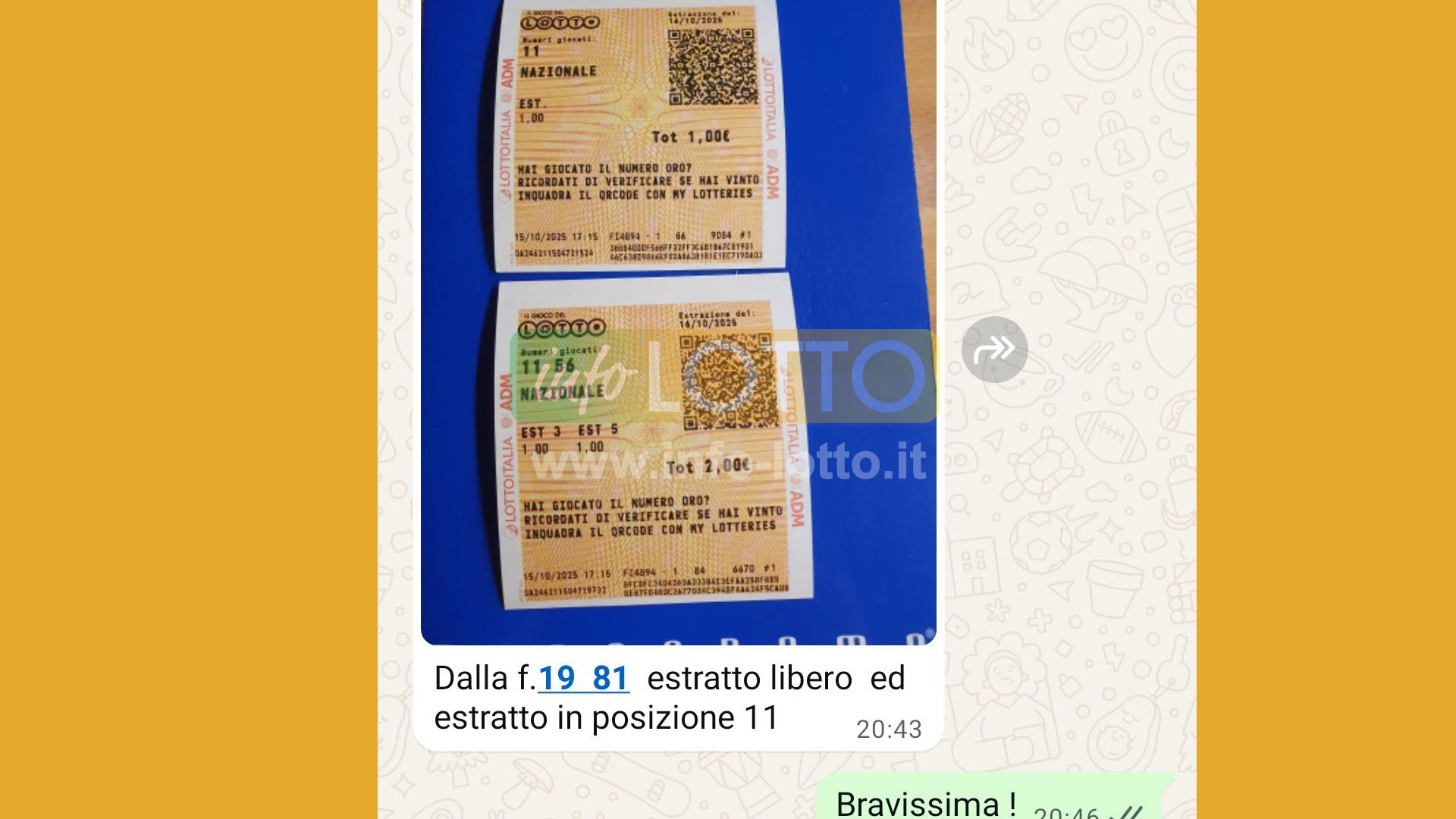 Vincita Ottobre 2025