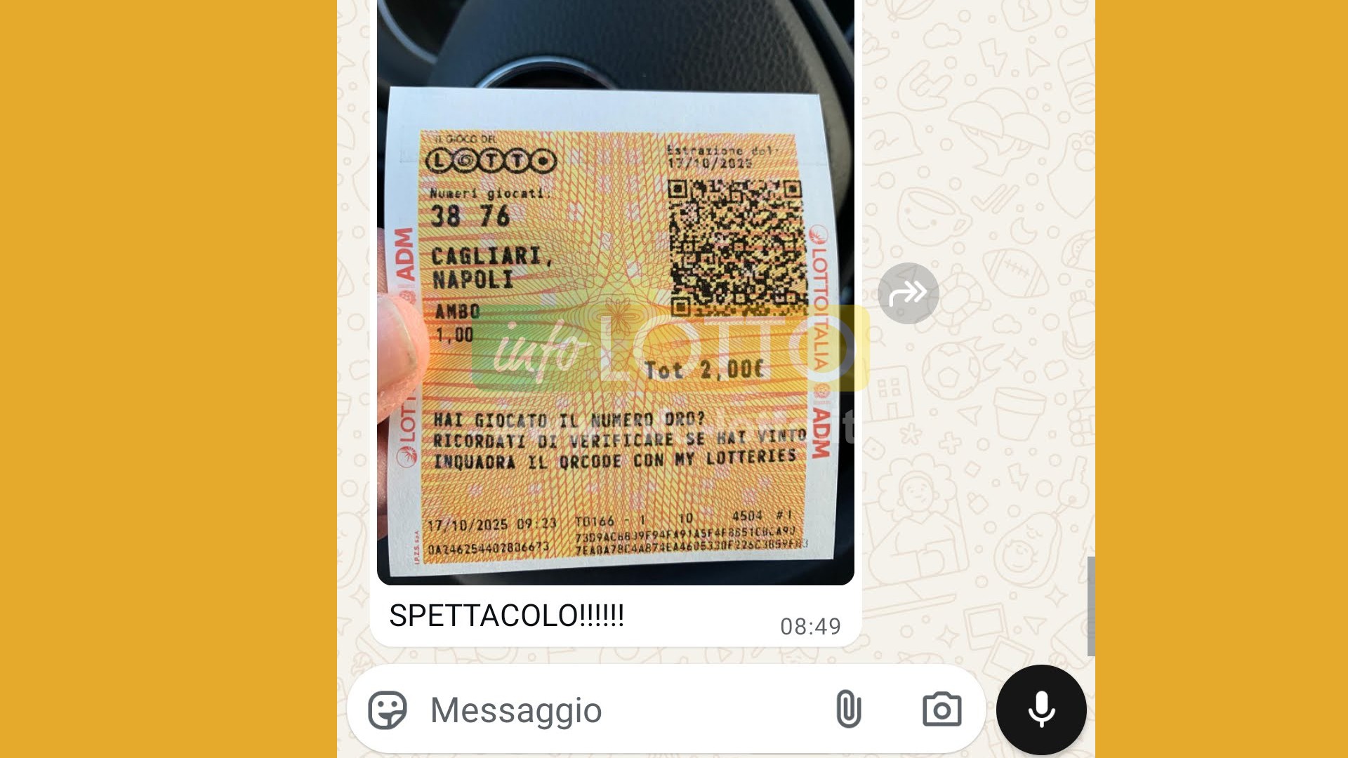 Vincita Ottobre 2025