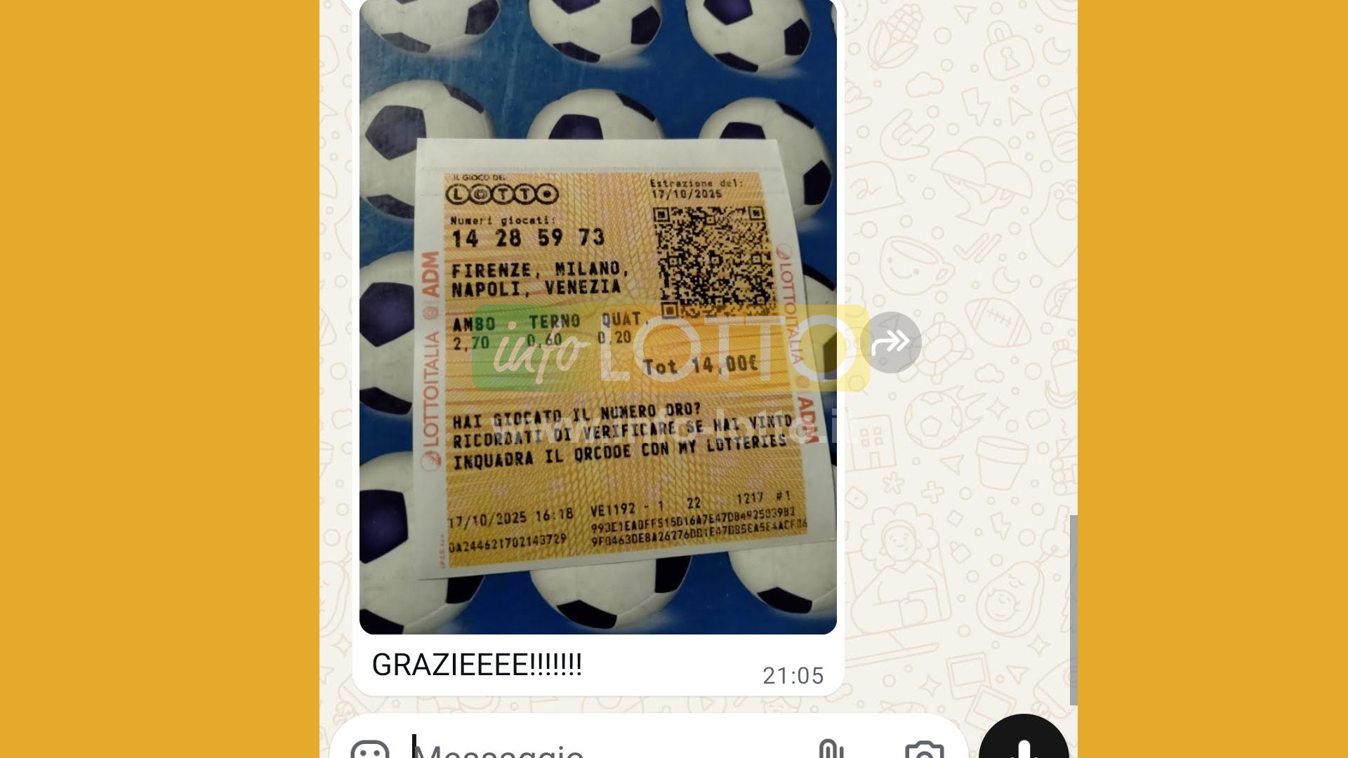 Vincita Ottobre 2025