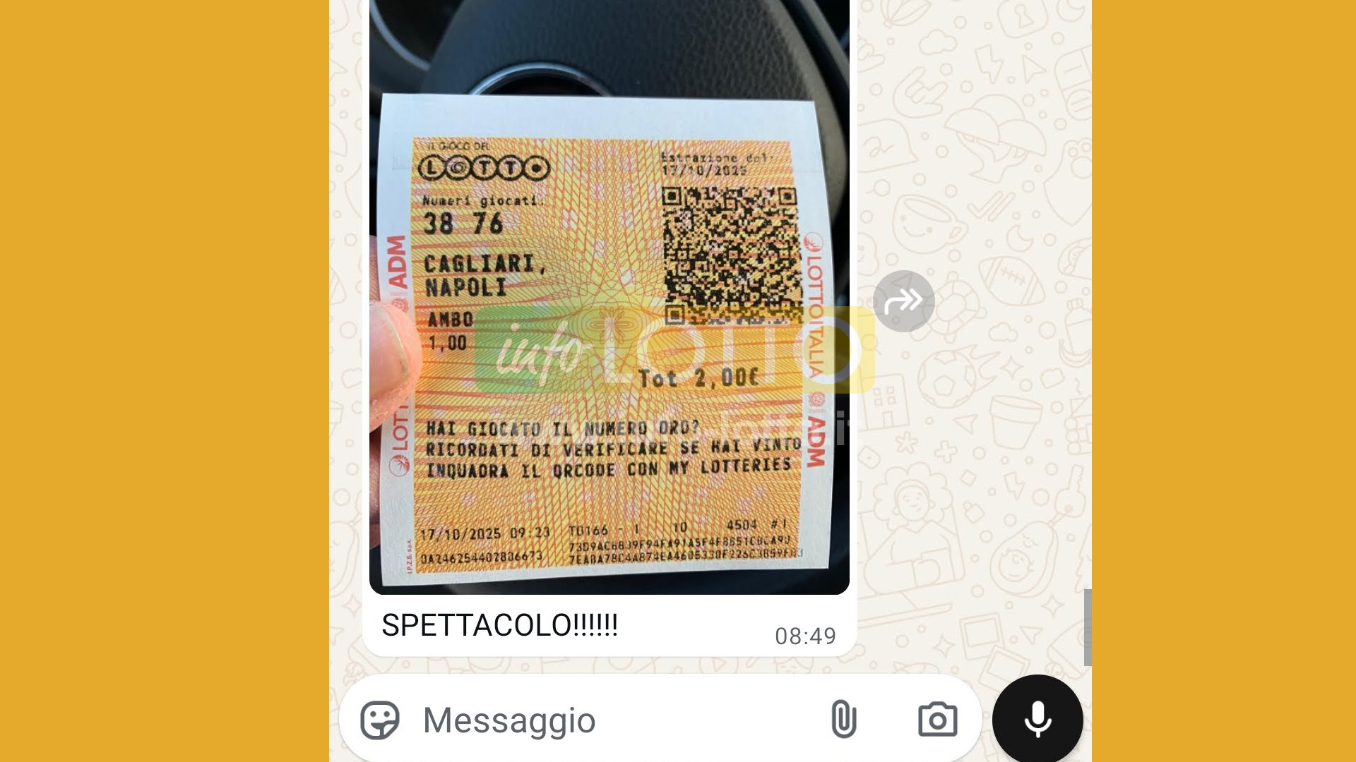 Vincita Ottobre 2025
