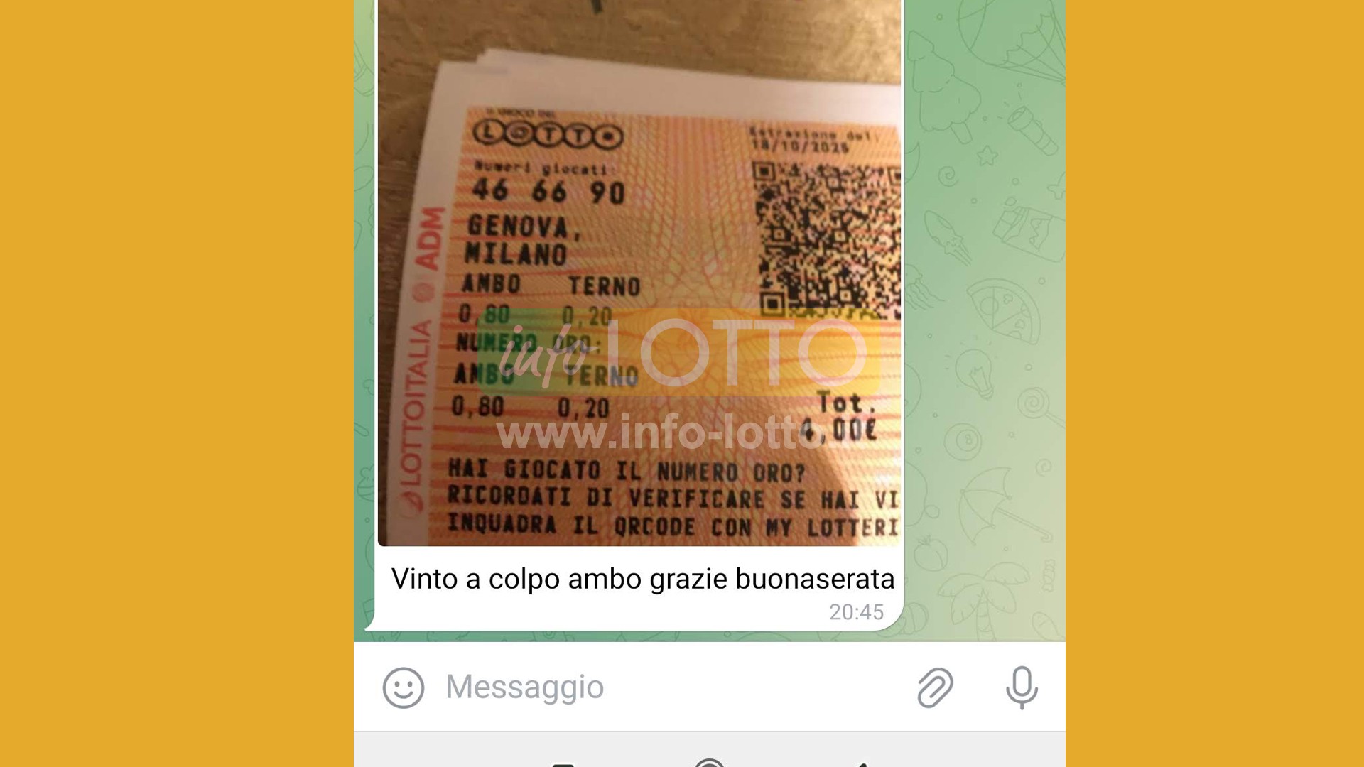 Vincita Ottobre 2025