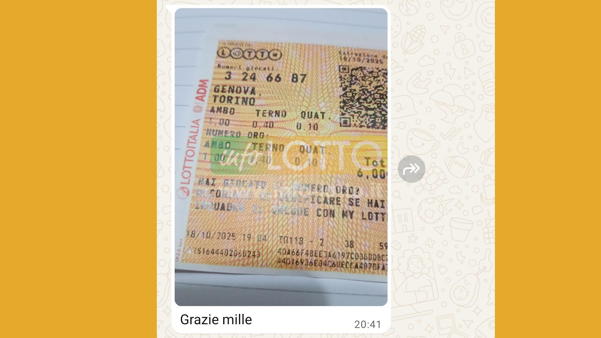 Vincita Ottobre 2025