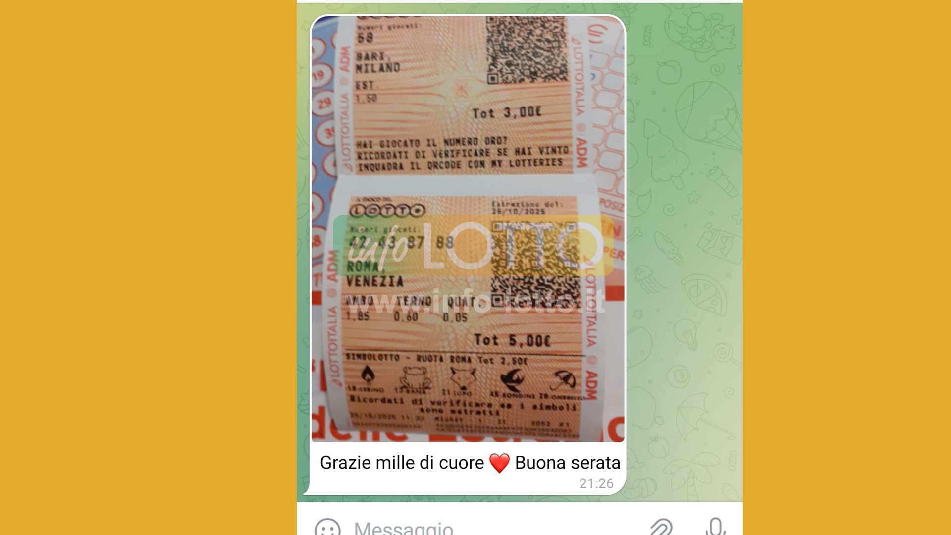 Vincita Ottobre 2025