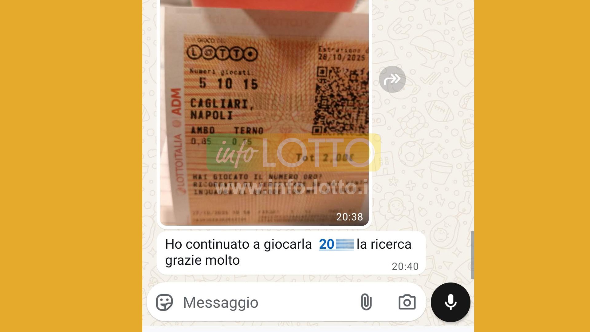 Vincita Ottobre 2025
