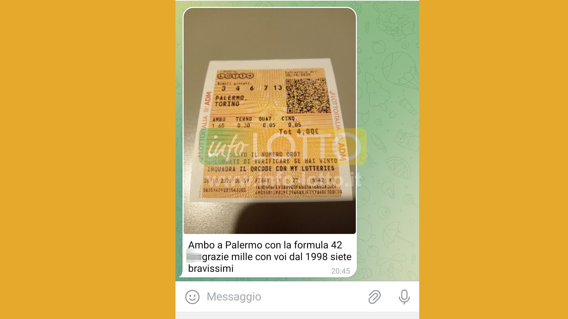 Vincita Ottobre 2025