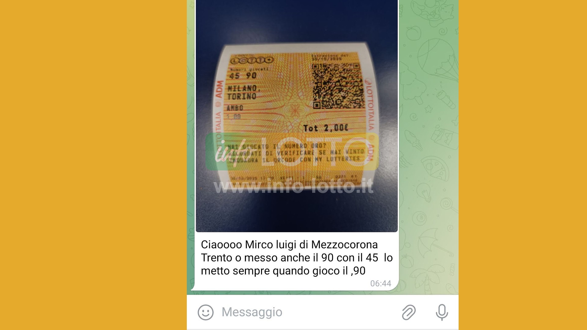 Vincita Ottobre 2025