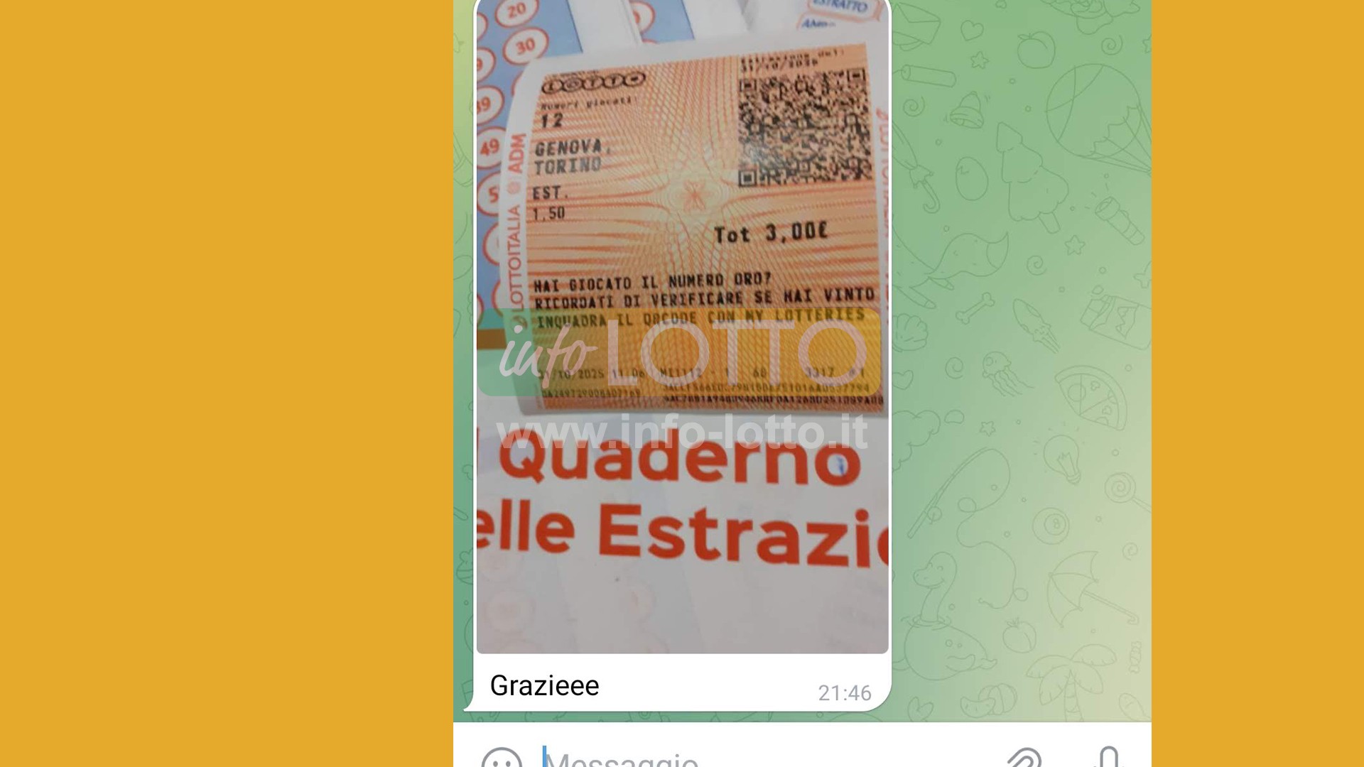 Vincita Ottobre 2025