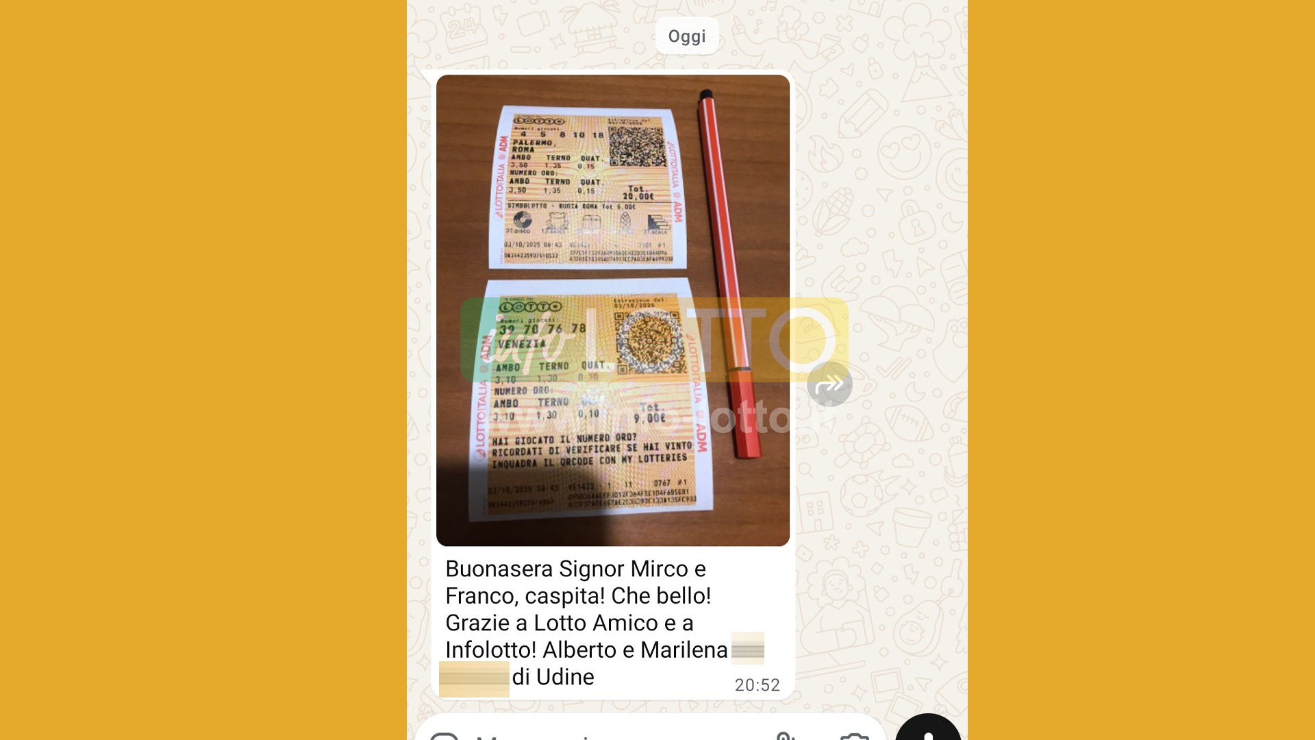 Vincita Ottobre 2025