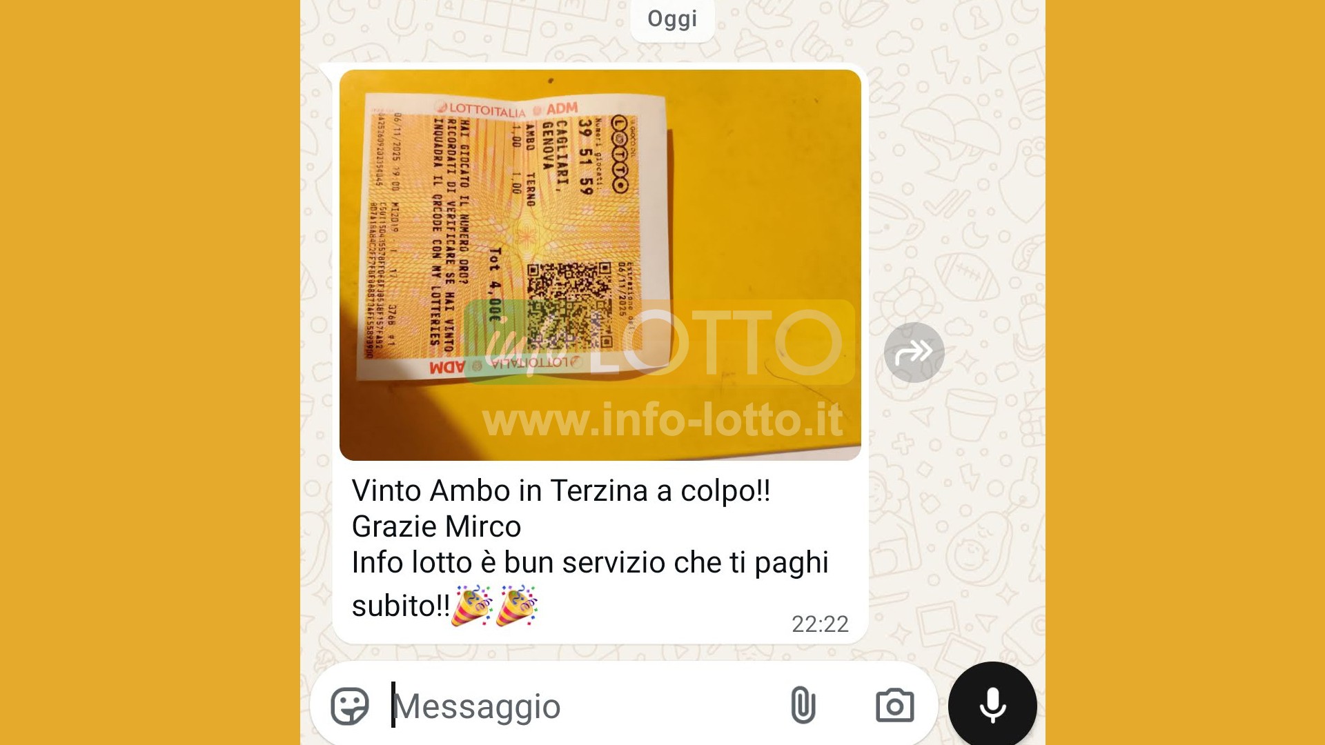 Vincita Novembre 2025