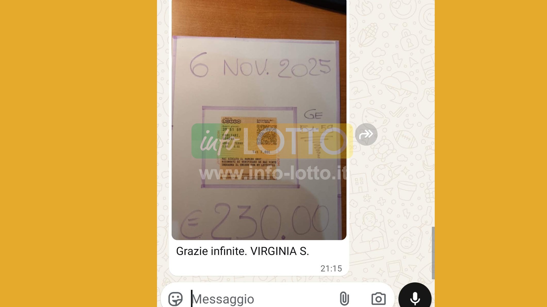 Vincita Novembre 2025