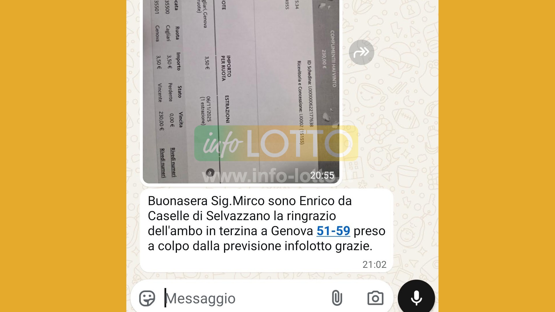 Vincita Novembre 2025