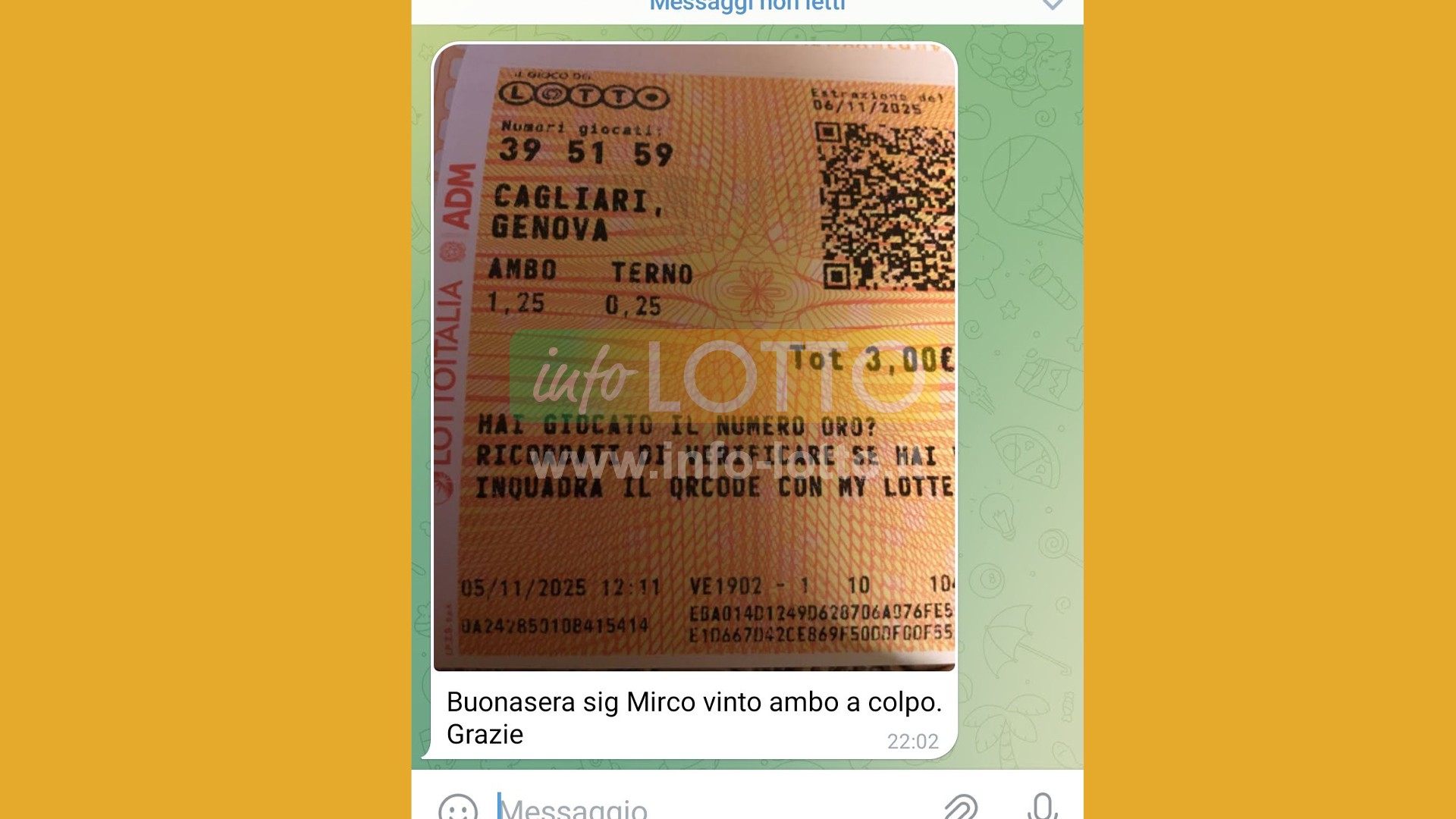Vincita Novembre 2025