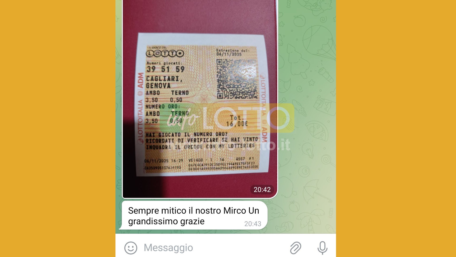 Vincita Novembre 2025