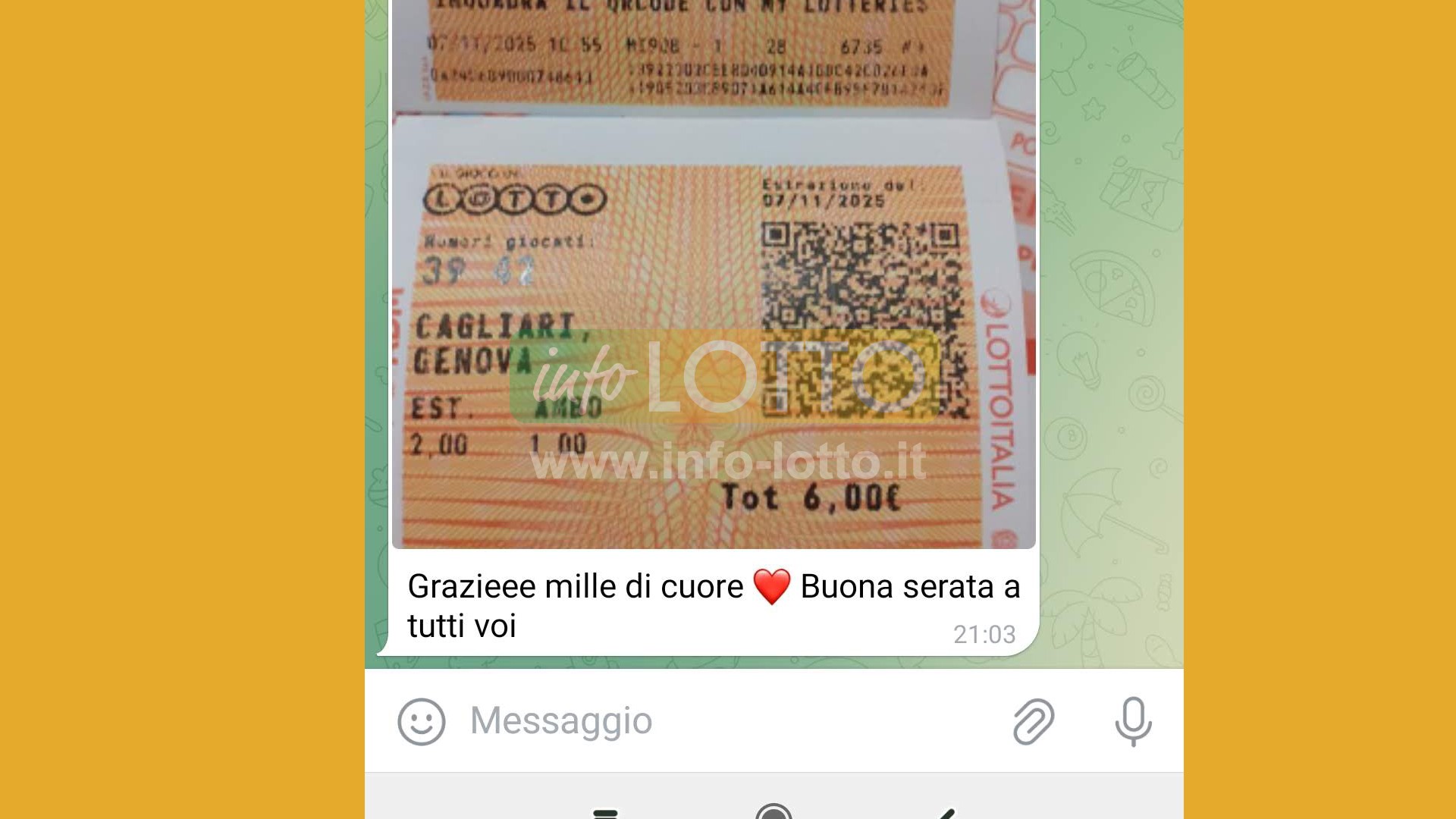 Vincita Novembre 2025
