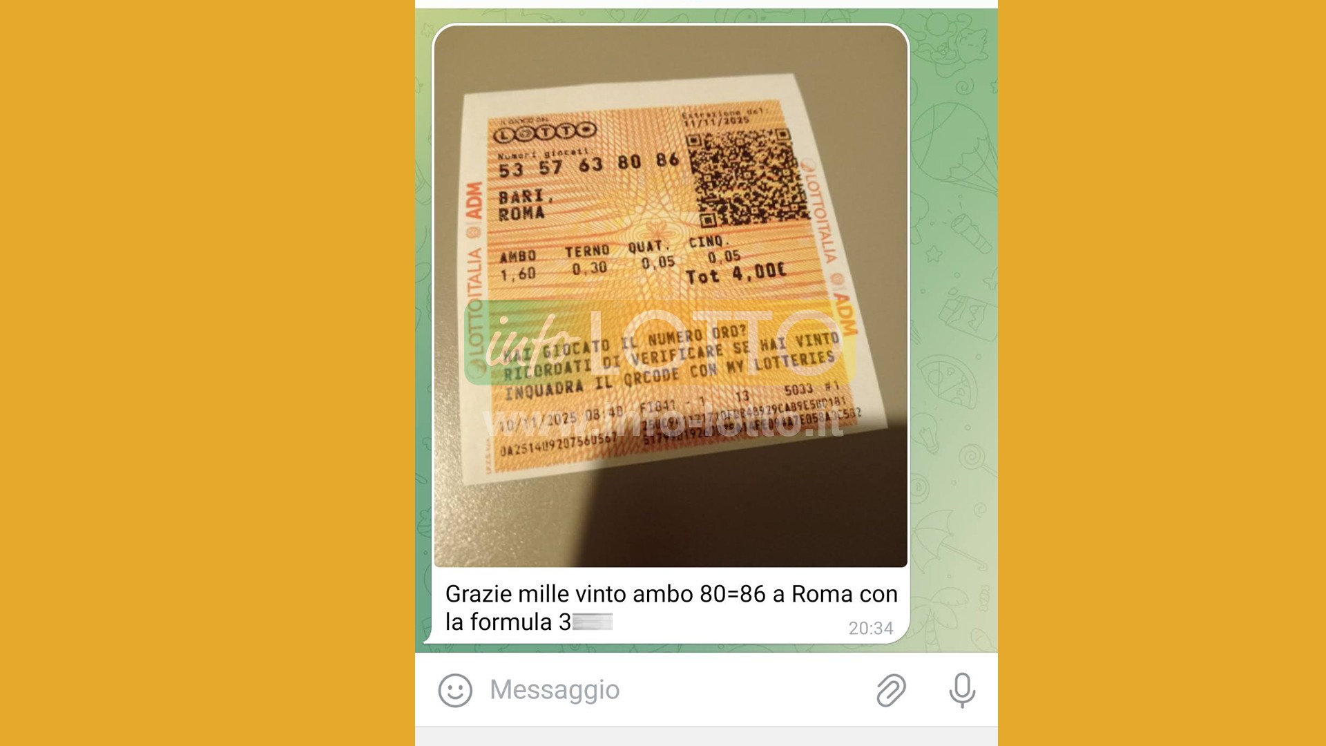 Vincita Novembre 2025