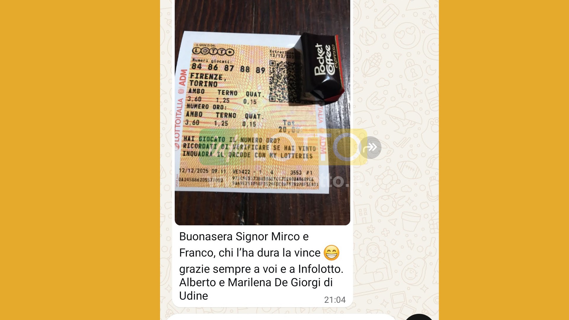Vincita Dicembre 2025