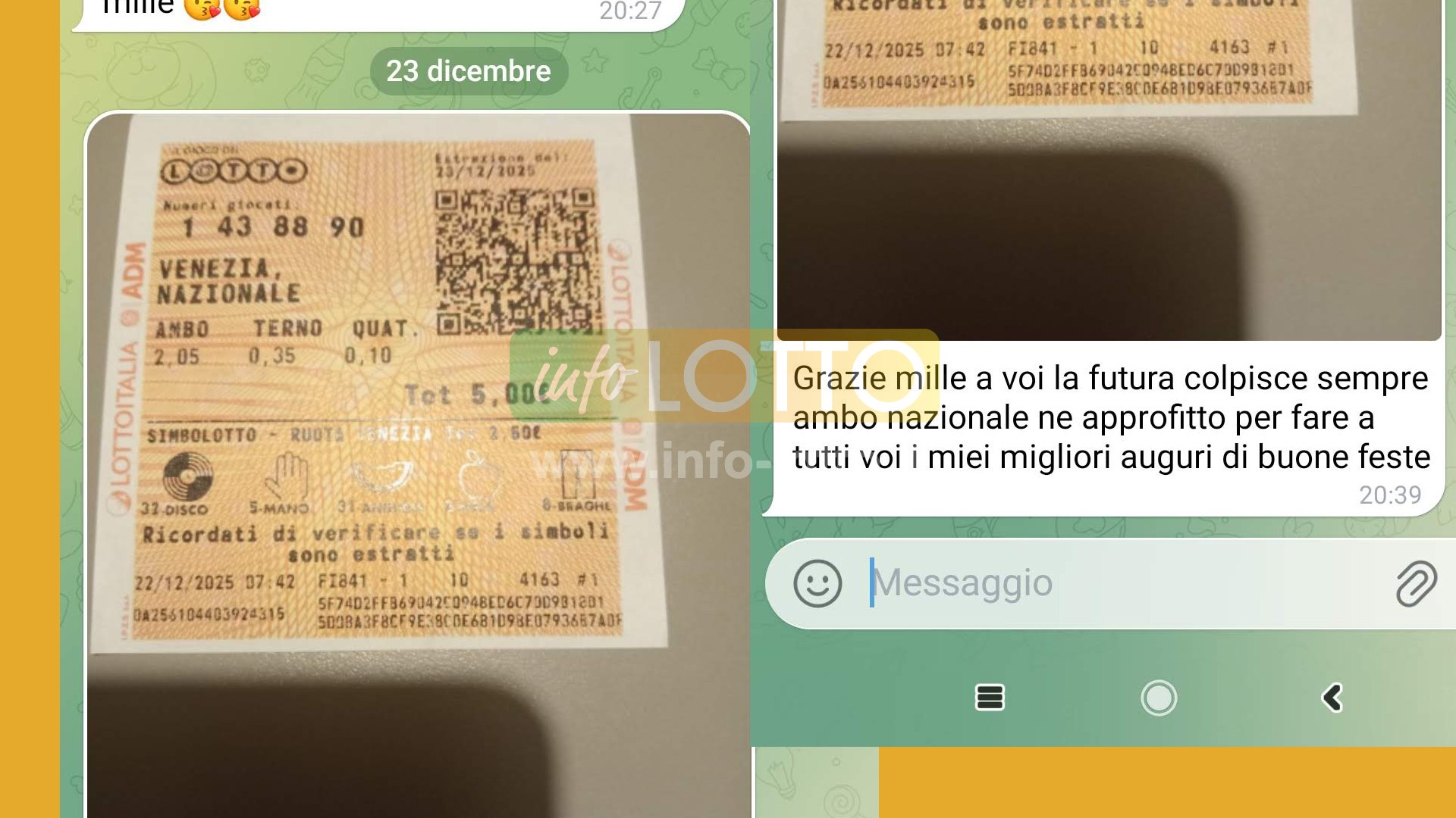 Vincita Gennaio 2026