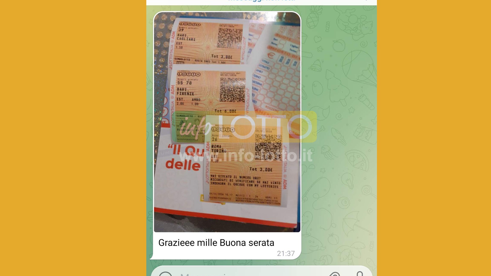 Vincita Gennaio 2026