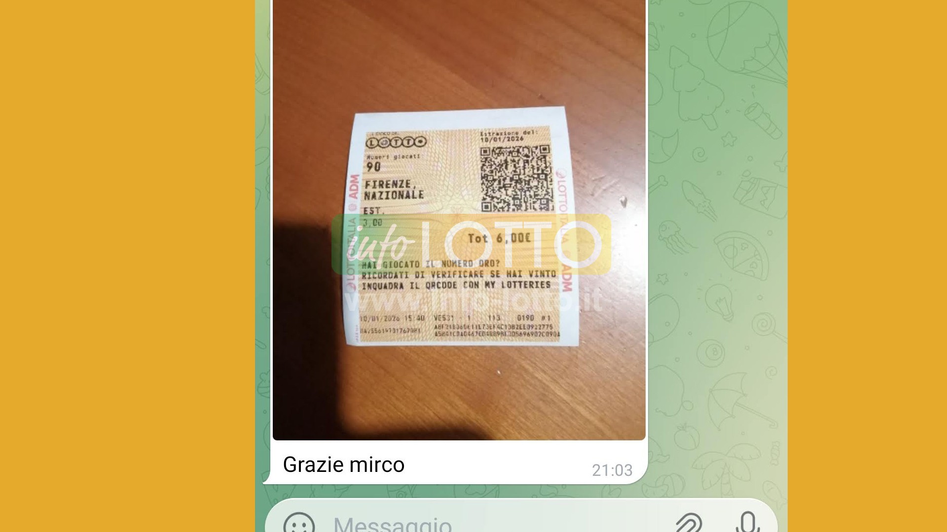 Vincita Gennaio 2026