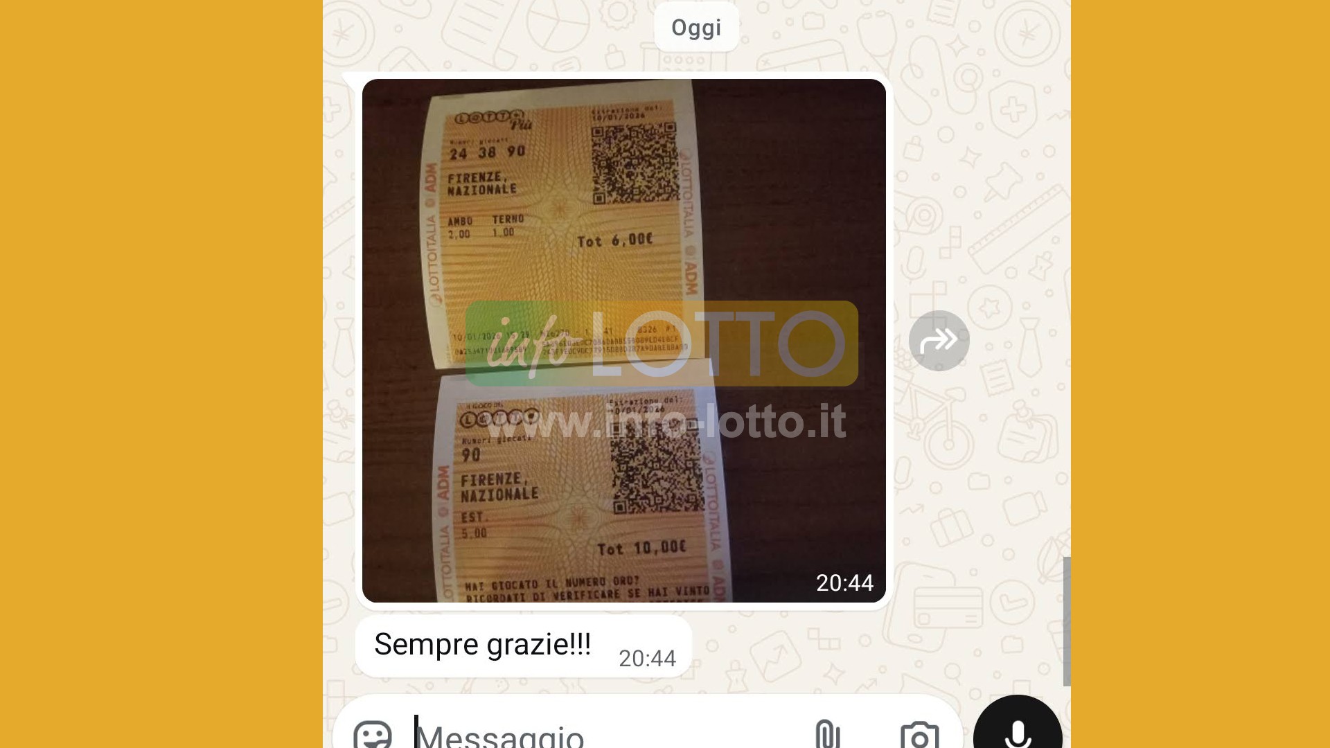 Vincita Gennaio 2026
