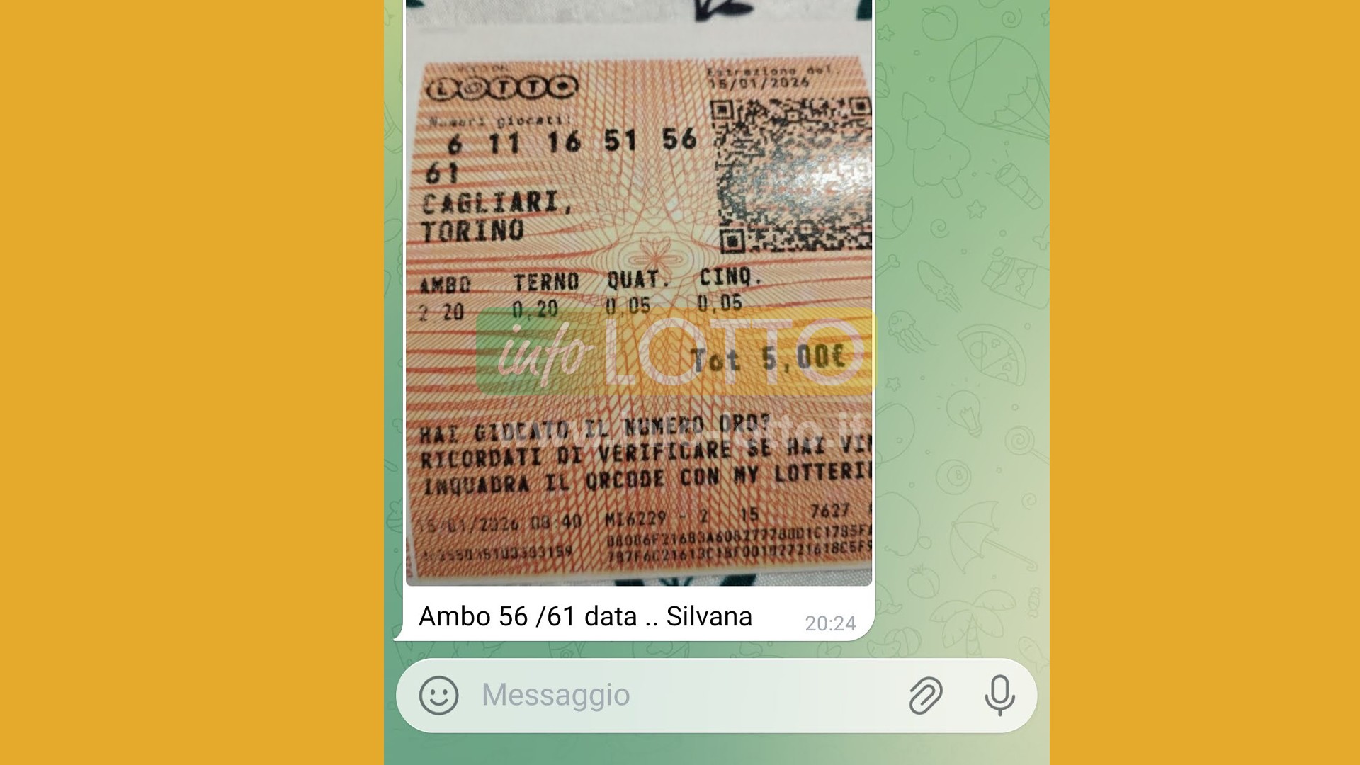 Vincita Gennaio 2026