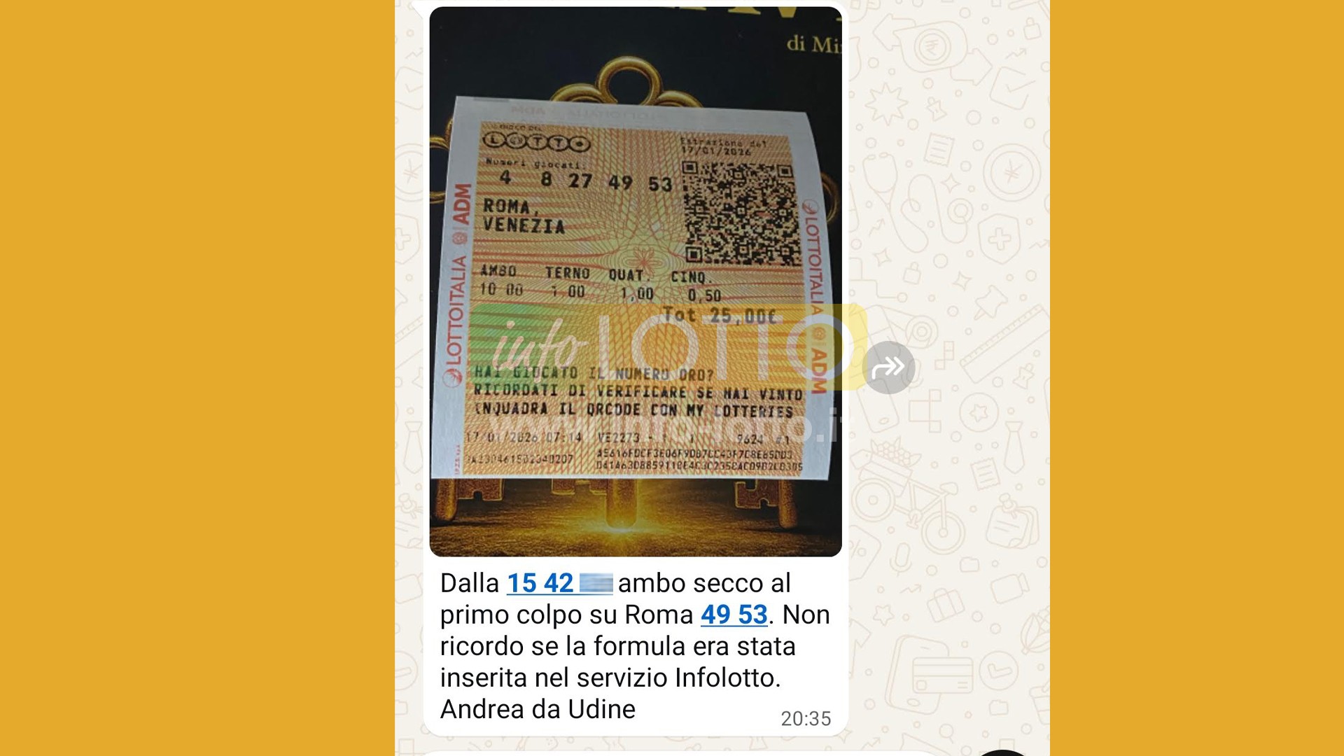 Vincita Gennaio 2026