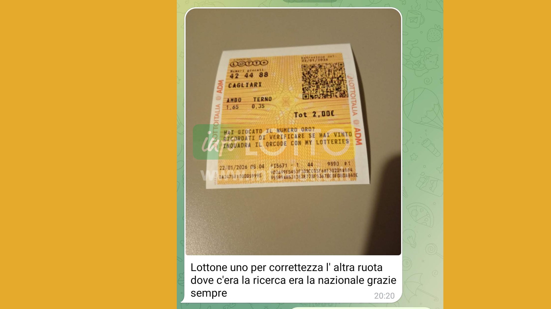 Vincita Gennaio 2026