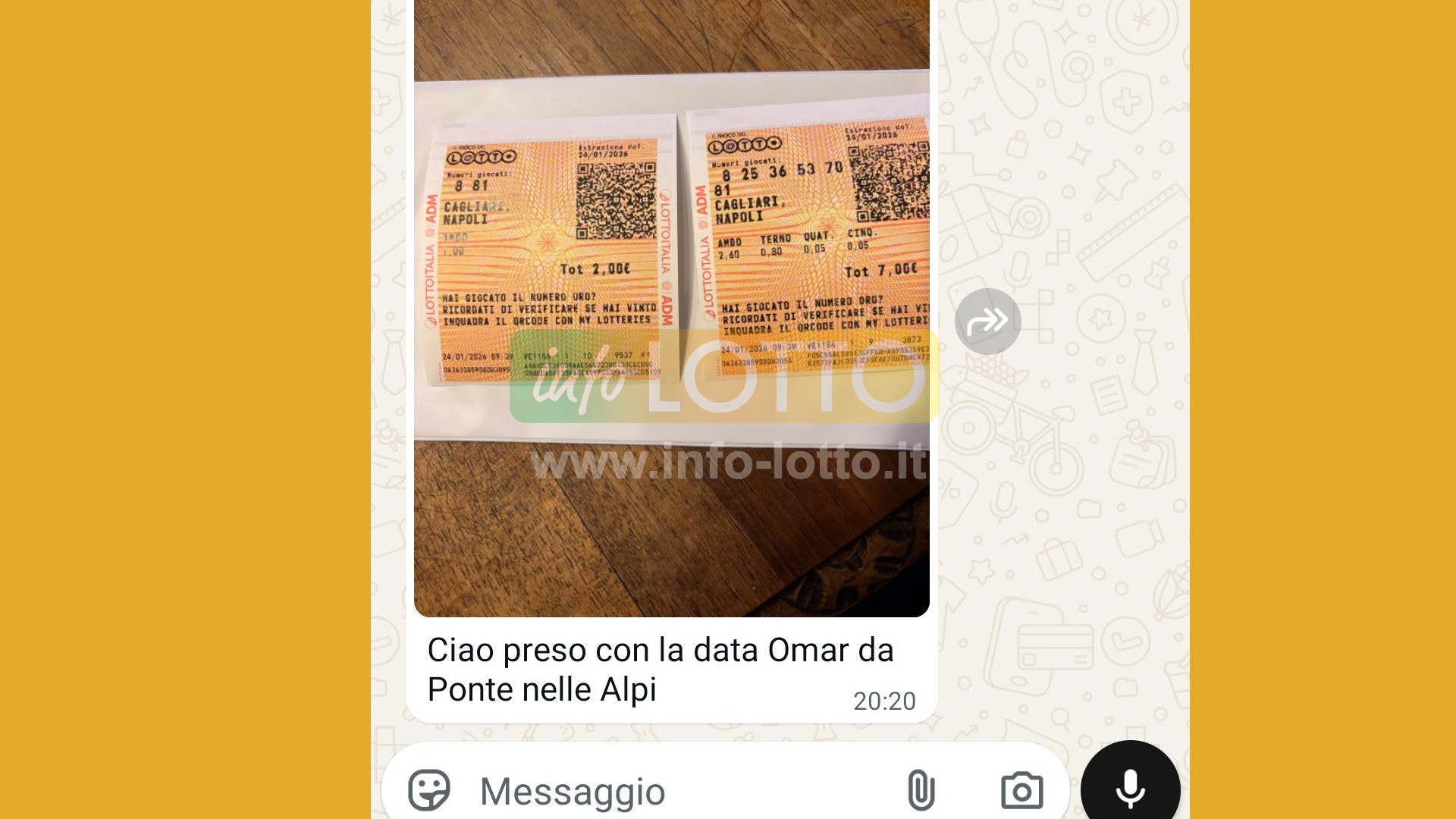 Vincita Gennaio 2026