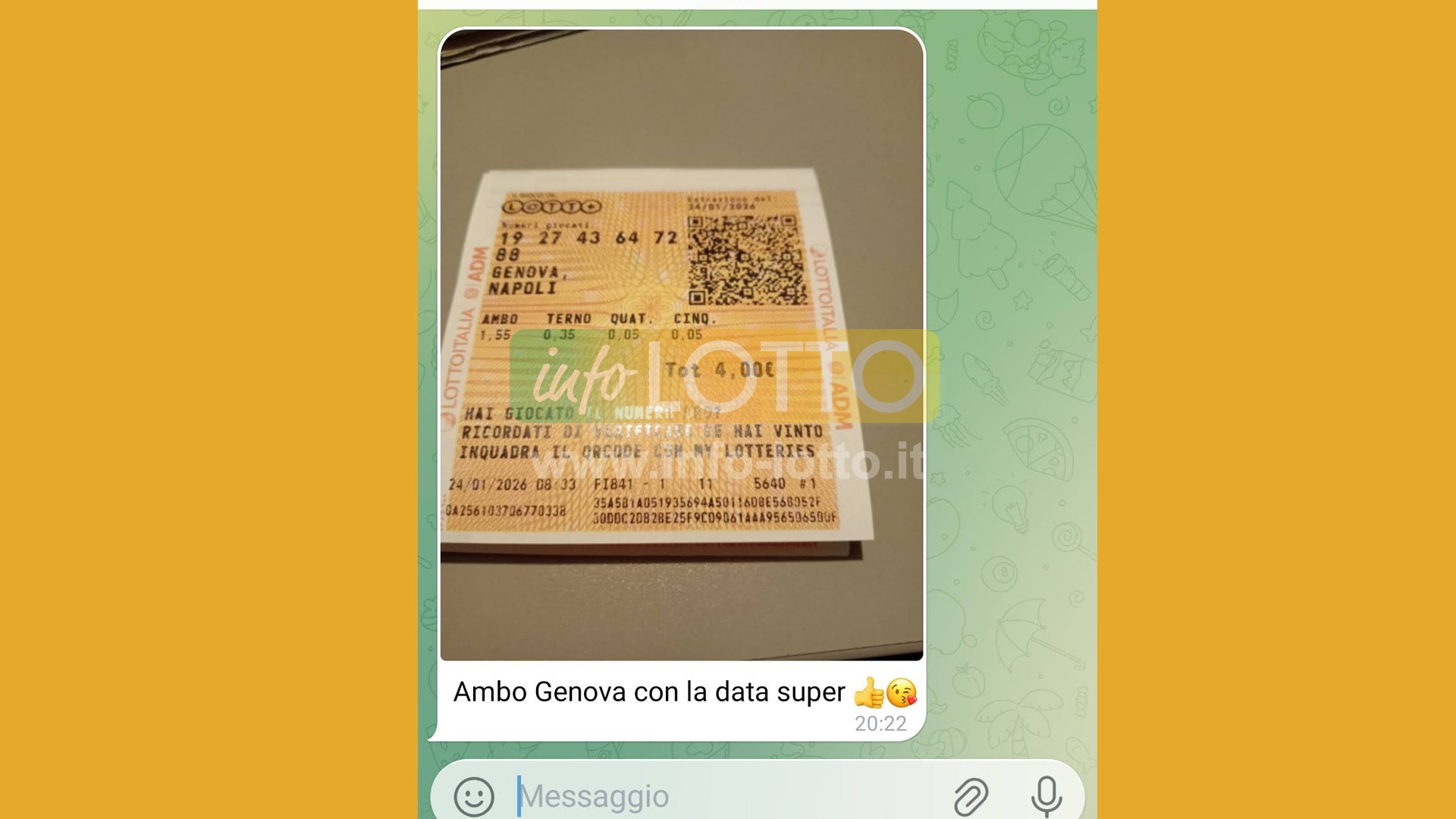 Vincita Gennaio 2026