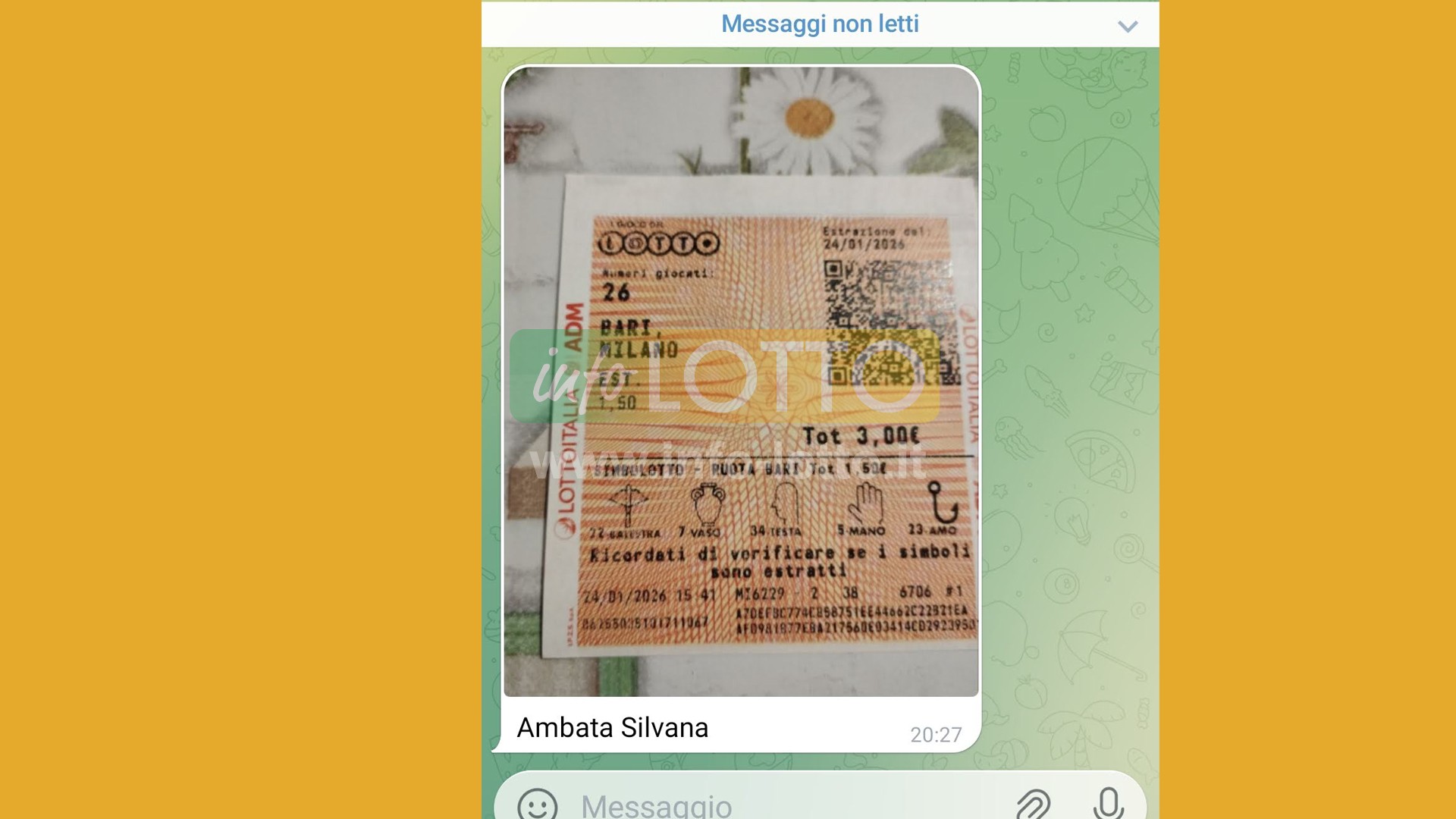 Vincita Gennaio 2026