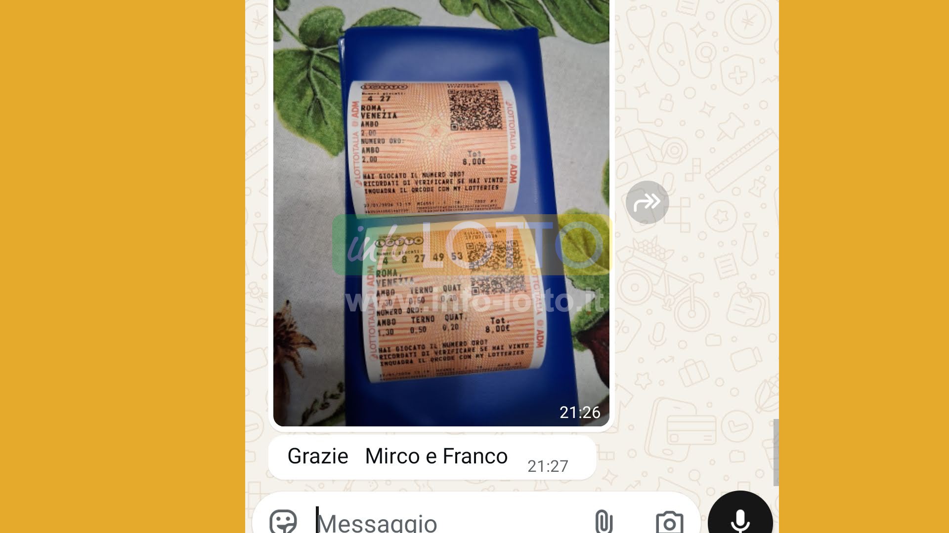Vincita Gennaio 2026