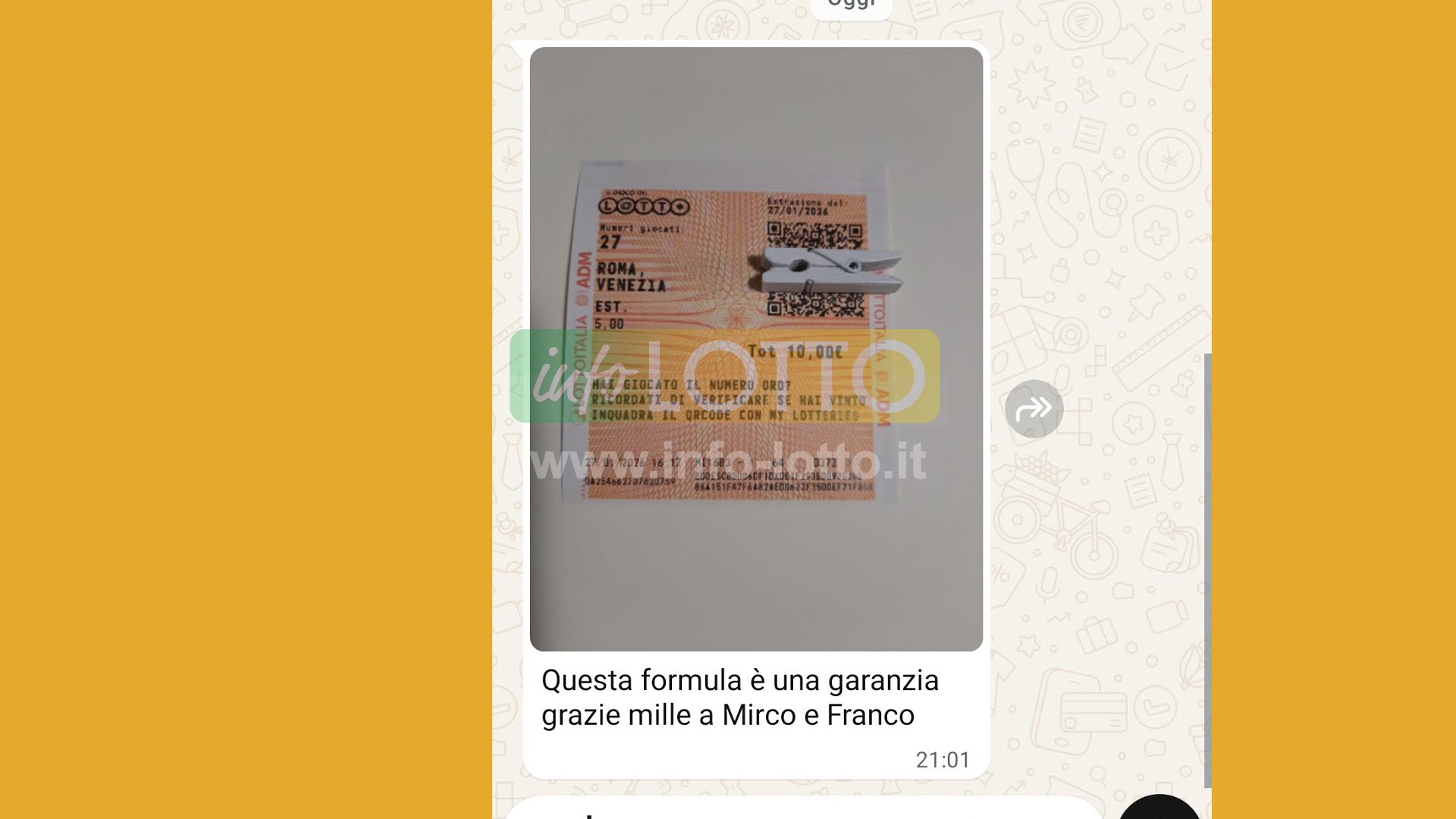 Vincita Gennaio 2026