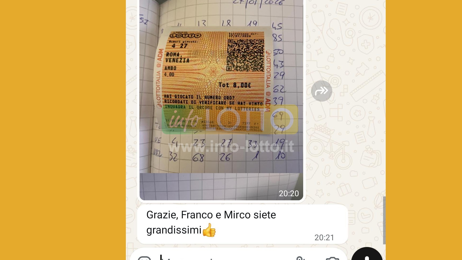 Vincita Gennaio 2026